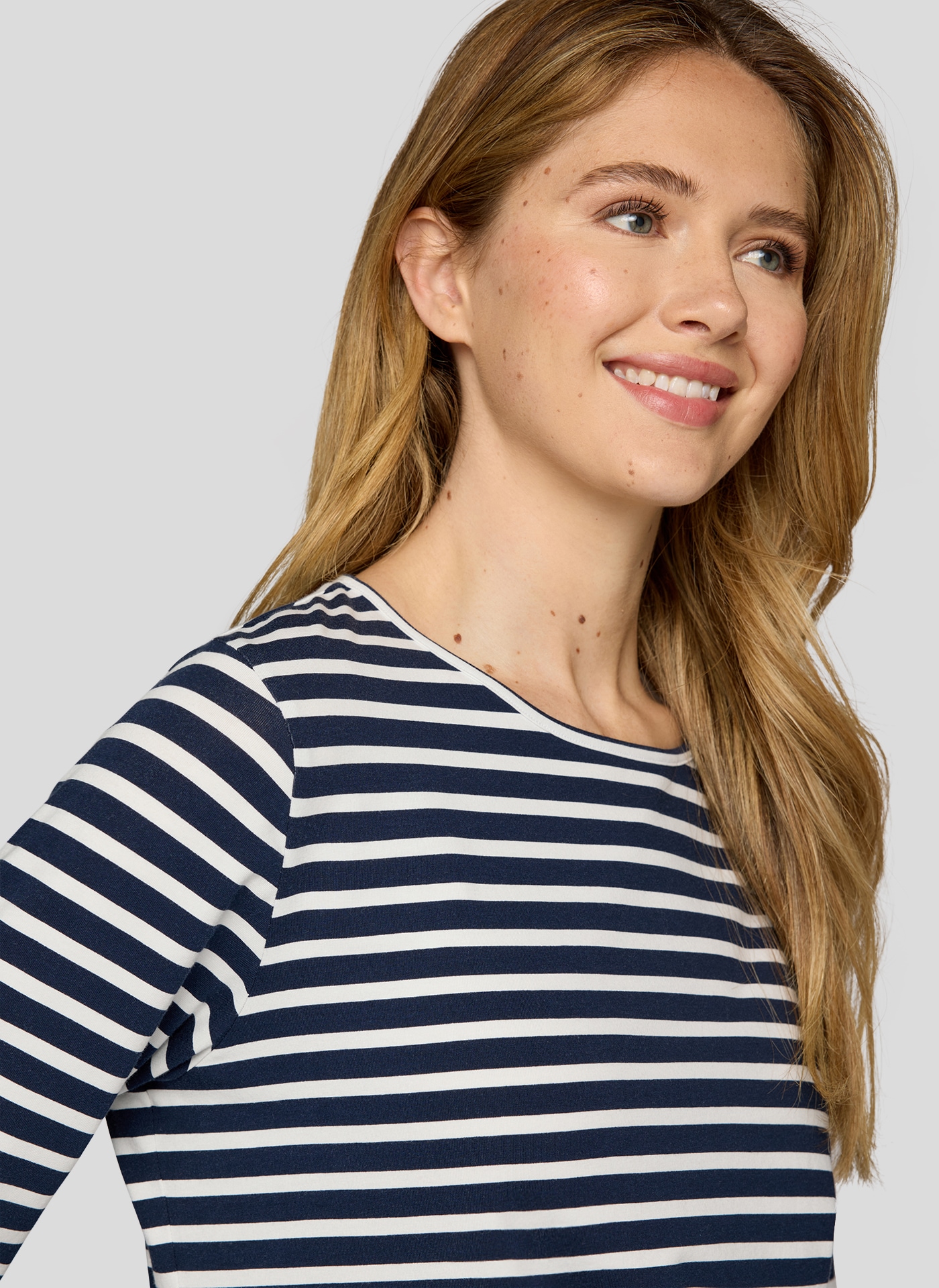 Thumbnail - Rabe 3/4-Arm-Shirt in Streifen-Optik