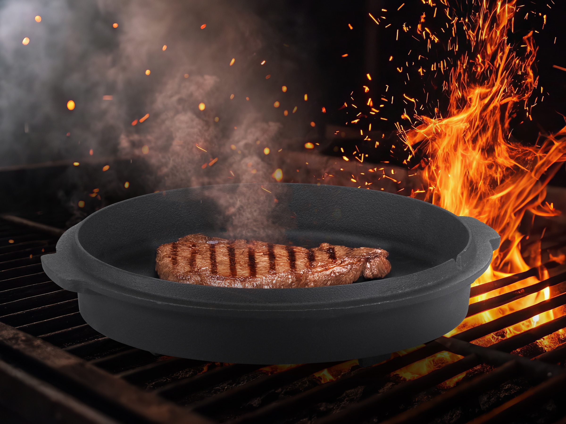 GSW Feuertopf »Black Iron BBQ« 1 tlg. tlg. Gusseisen