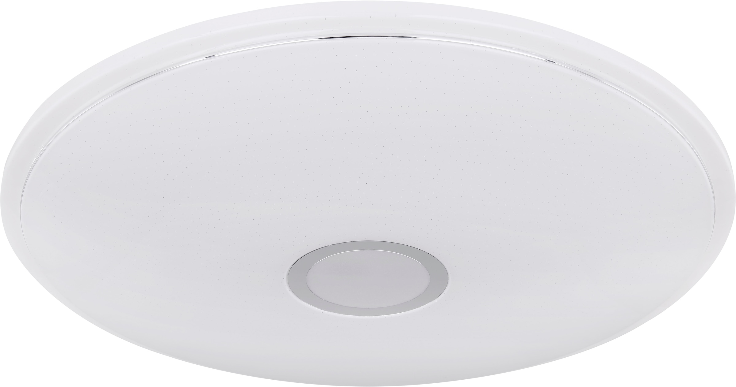 GLOBO LIGHTING Deckenleuchte »CONNOR« LED-Modul 1 Stk. Deckenleuchte Weiß/Opal, Chromring, RGB, SmartLight, LED 30W