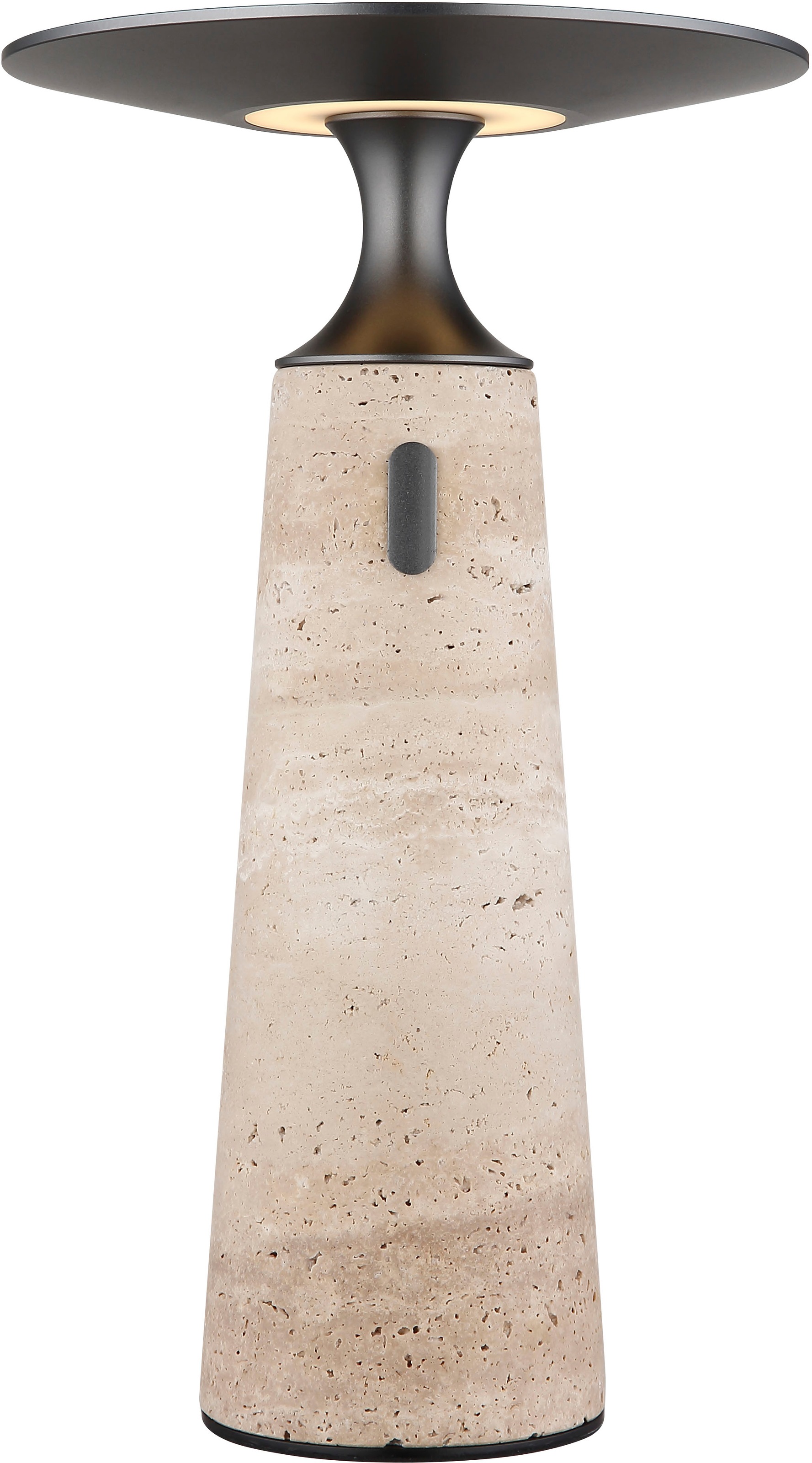 GLOBO LIGHTING LED Tischleuchte »TRAVERTIN« LED-Modul 1 Stk. Warmweiß Travertinstein Sockel