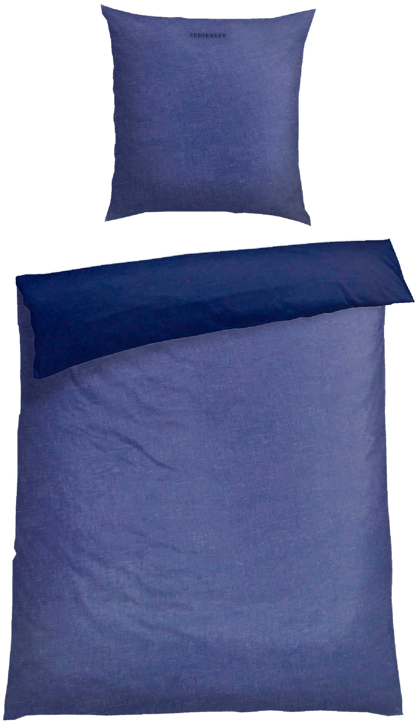 Schiesser Wendebettwäsche "Doubleface aus weicher Baumwolle mit edlem Melan günstig online kaufen