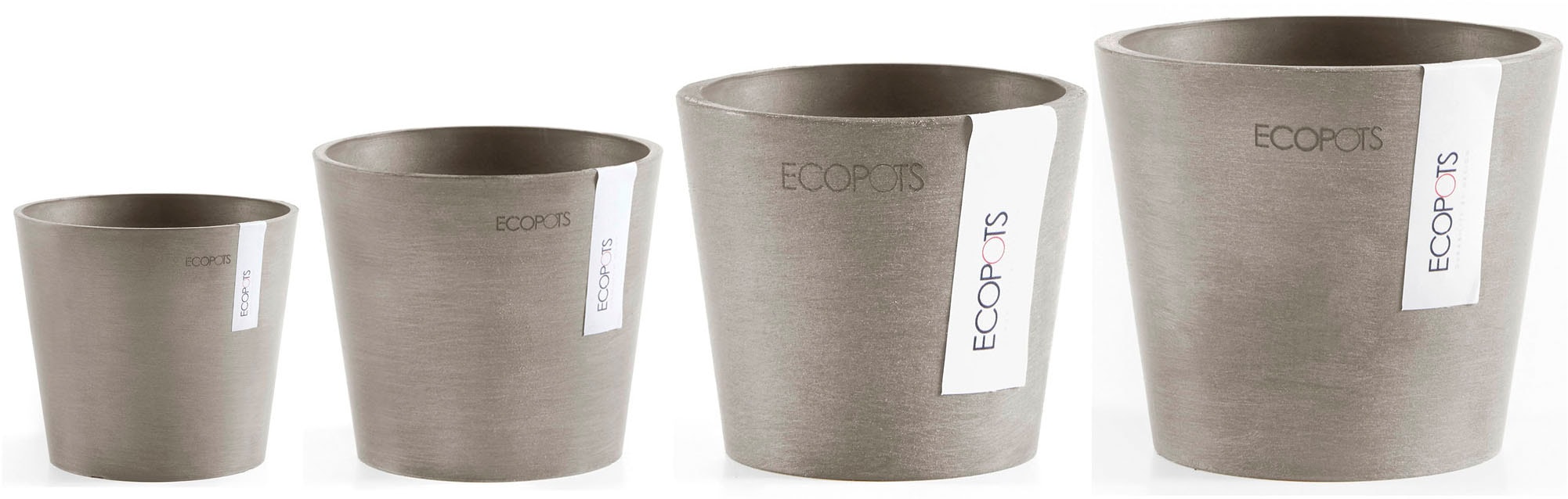 ECOPOTS Blumentopf "Amsterdam Mini", (Set, 4 St.), in verschiedenen Größen