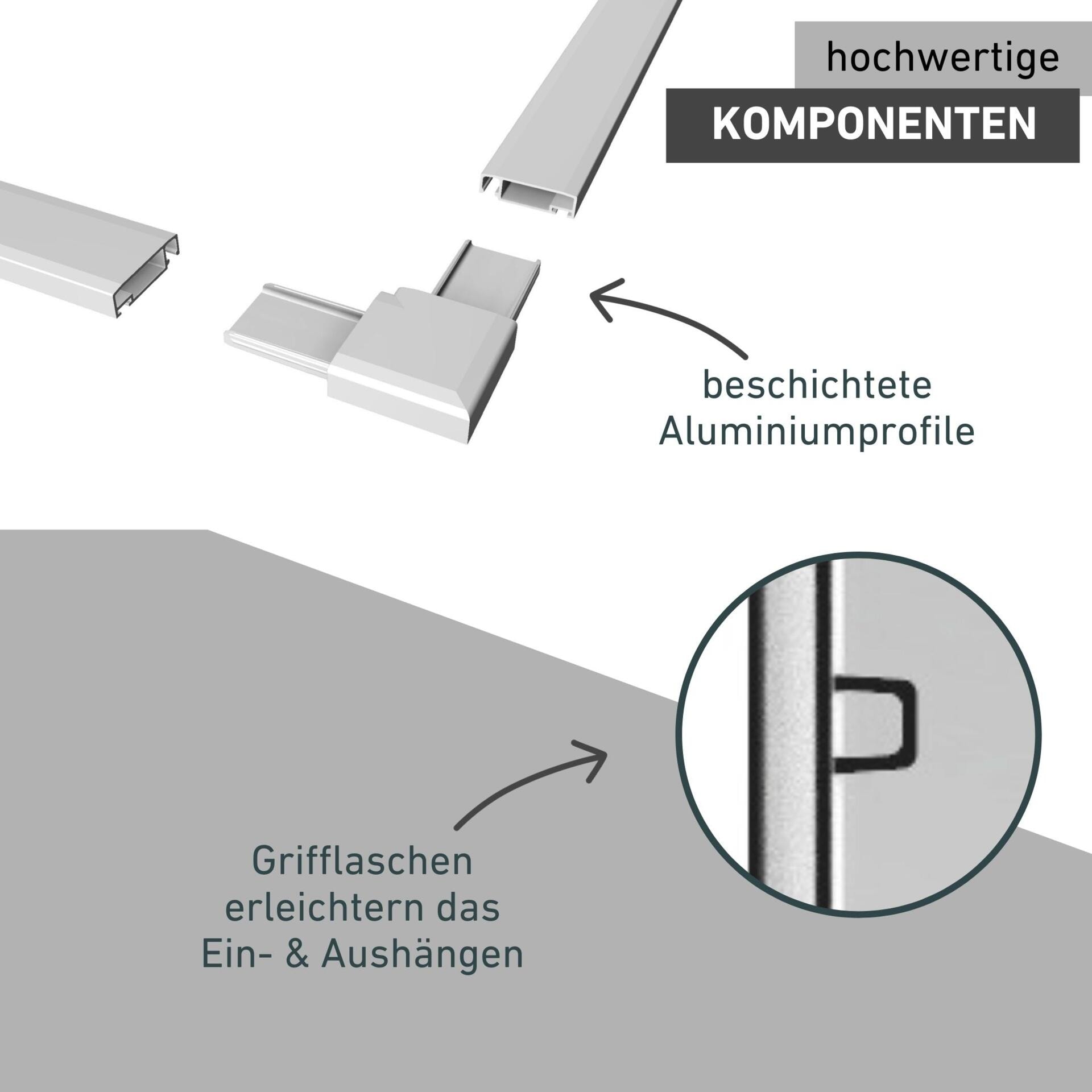 Windhager Insektenschutz-Fensterrahmen »Plus aus robusten Fieberglasgewebe, Insektenschutzgitter für Fenster« 1 Stk. tlg. Fliegengitter in weiß, anthrazit erhältlich, 100x120cm, ohne bohren