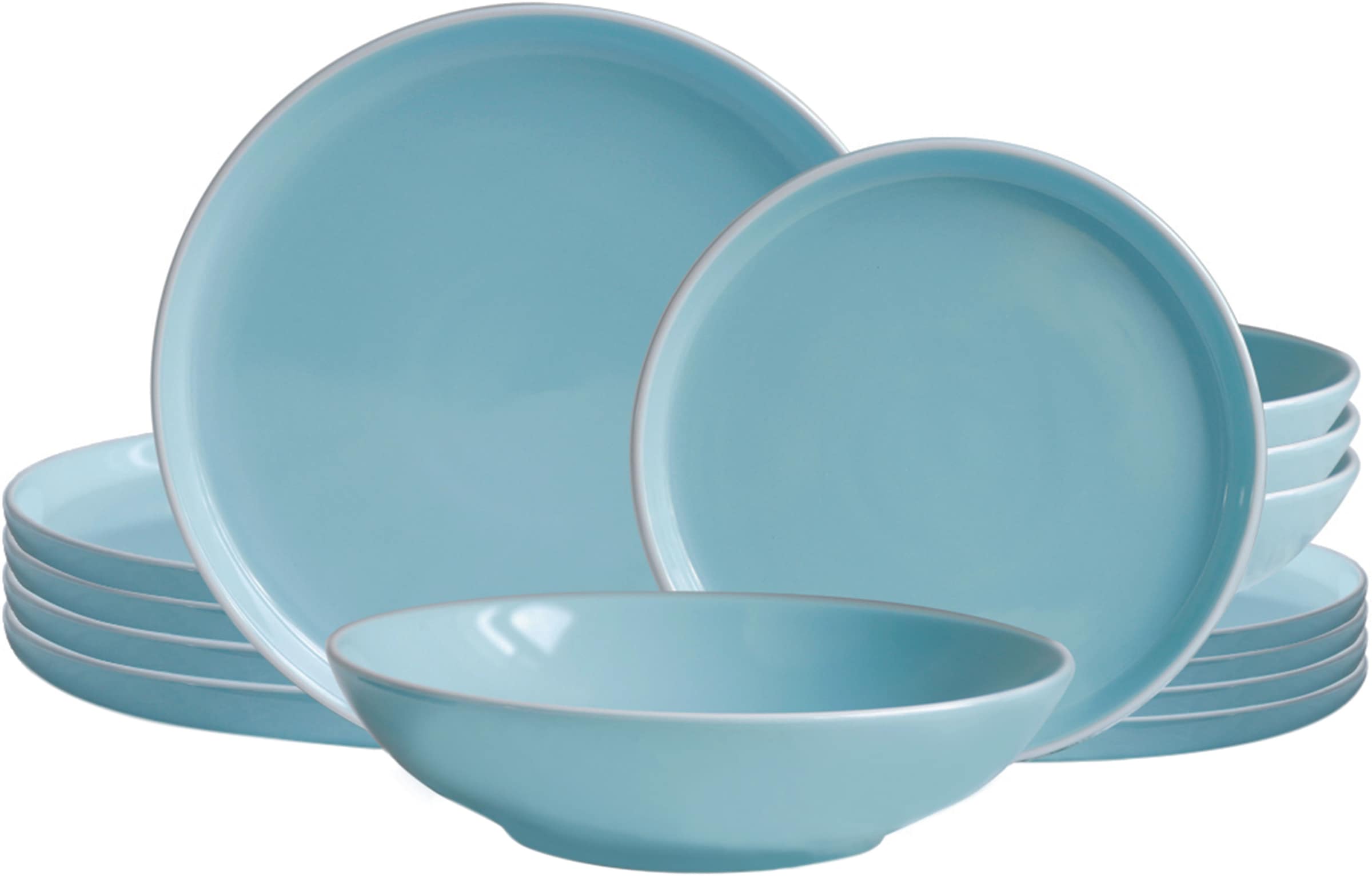 ECHTWERK Tafelservice »Nerea Nature-Design«, (Set, 12 tlg.), Pastellfarben