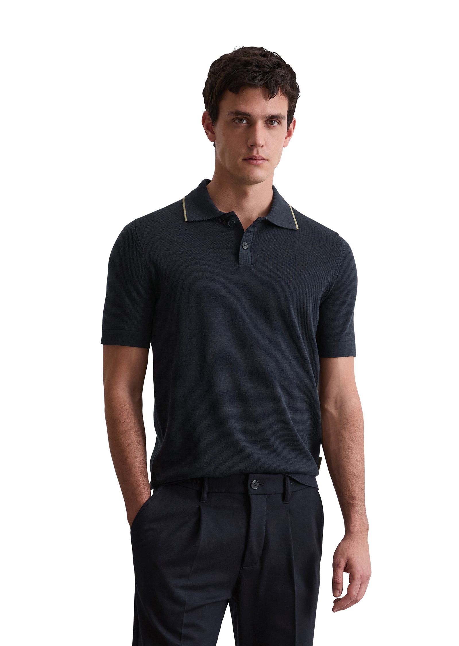 Marc OPolo Kurzarmpullover "aus reiner Bio-Baumwolle" günstig online kaufen