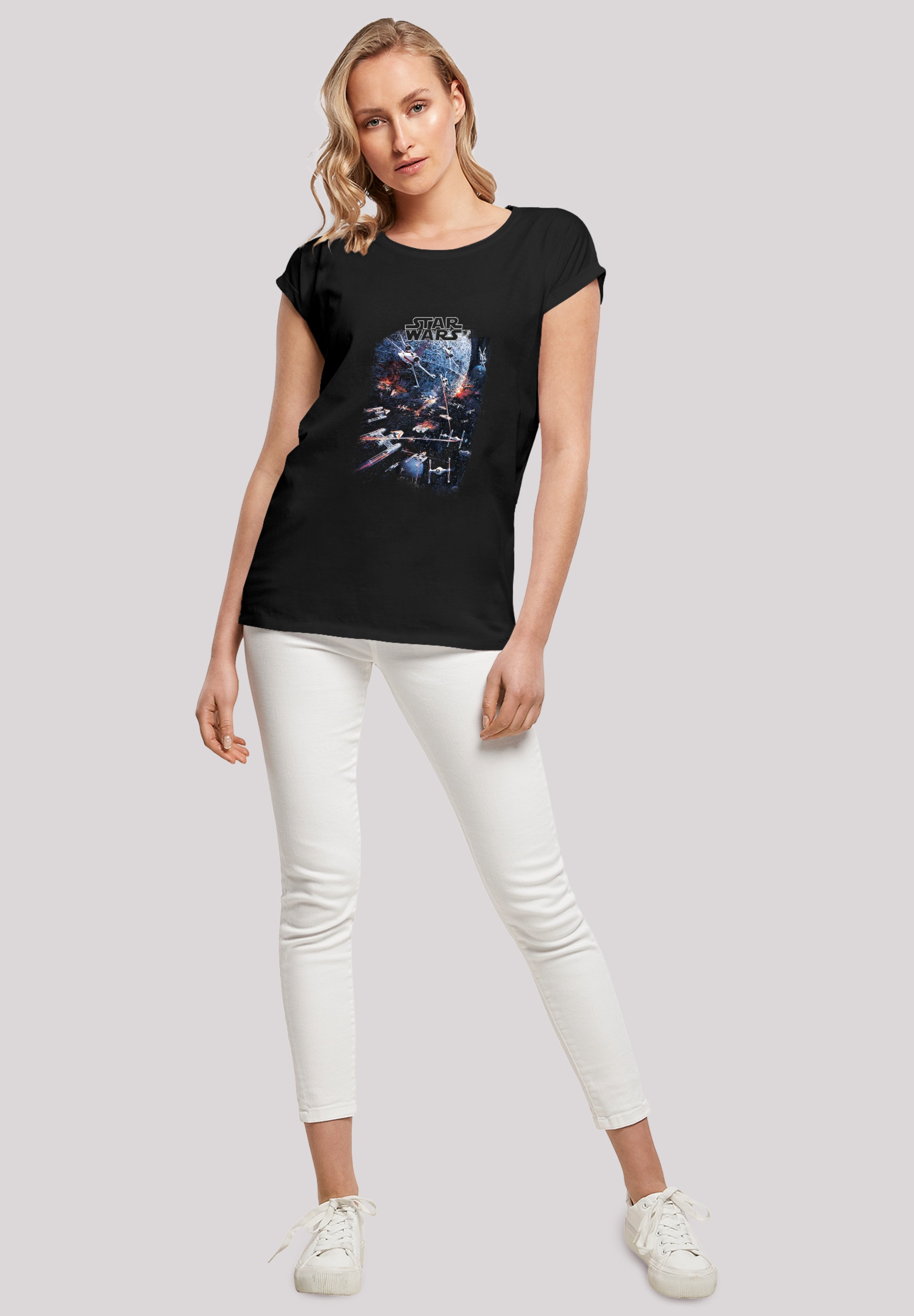 F4NT4STIC Kurzarmshirt »Damen Star BAUR Shoulder Extended | Wars Tee«, Universe- Ladies online kaufen (1 tlg.) with