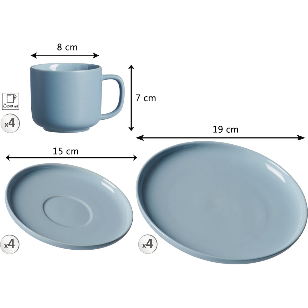 Ritzenhoff & Breker Kaffeeservice »Geschirr-Set, Service Jasper«, (Set, 12 tlg.)