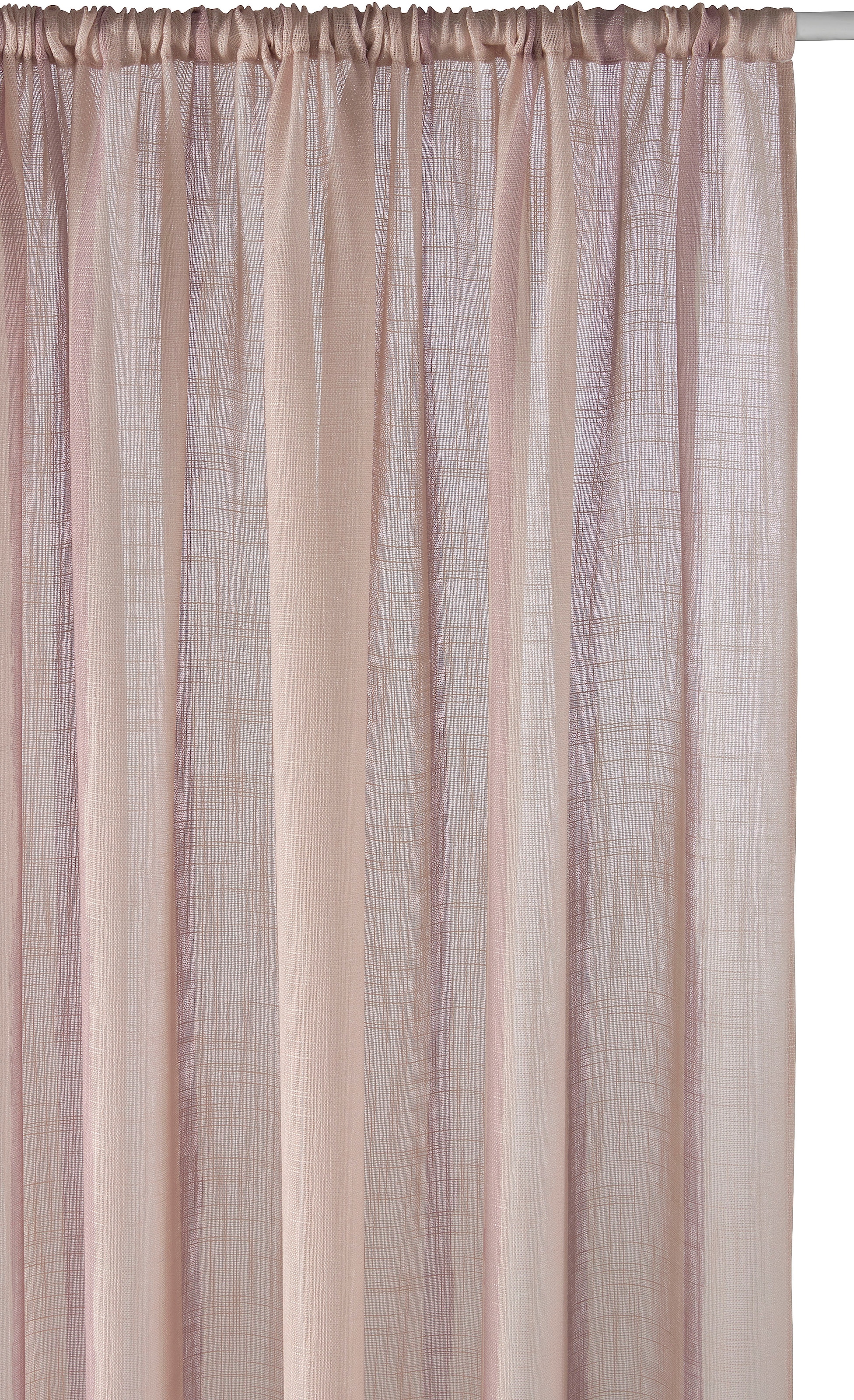 LeGer Home by Lena Gercke Gardine »Zayla« Stangendurchzug 1 Stk. tlg. Leinenoptik, Längsstreifen, Stangendurchzug, leichtes Material