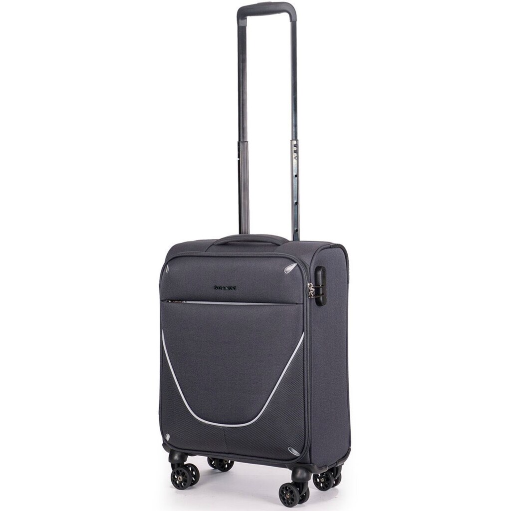 Stratic Weichgepäck-Trolley »Strong S, anthracite«, 4 Rollen, Handgepäck Reisekoffer Reisegepäck TSA-Schloss