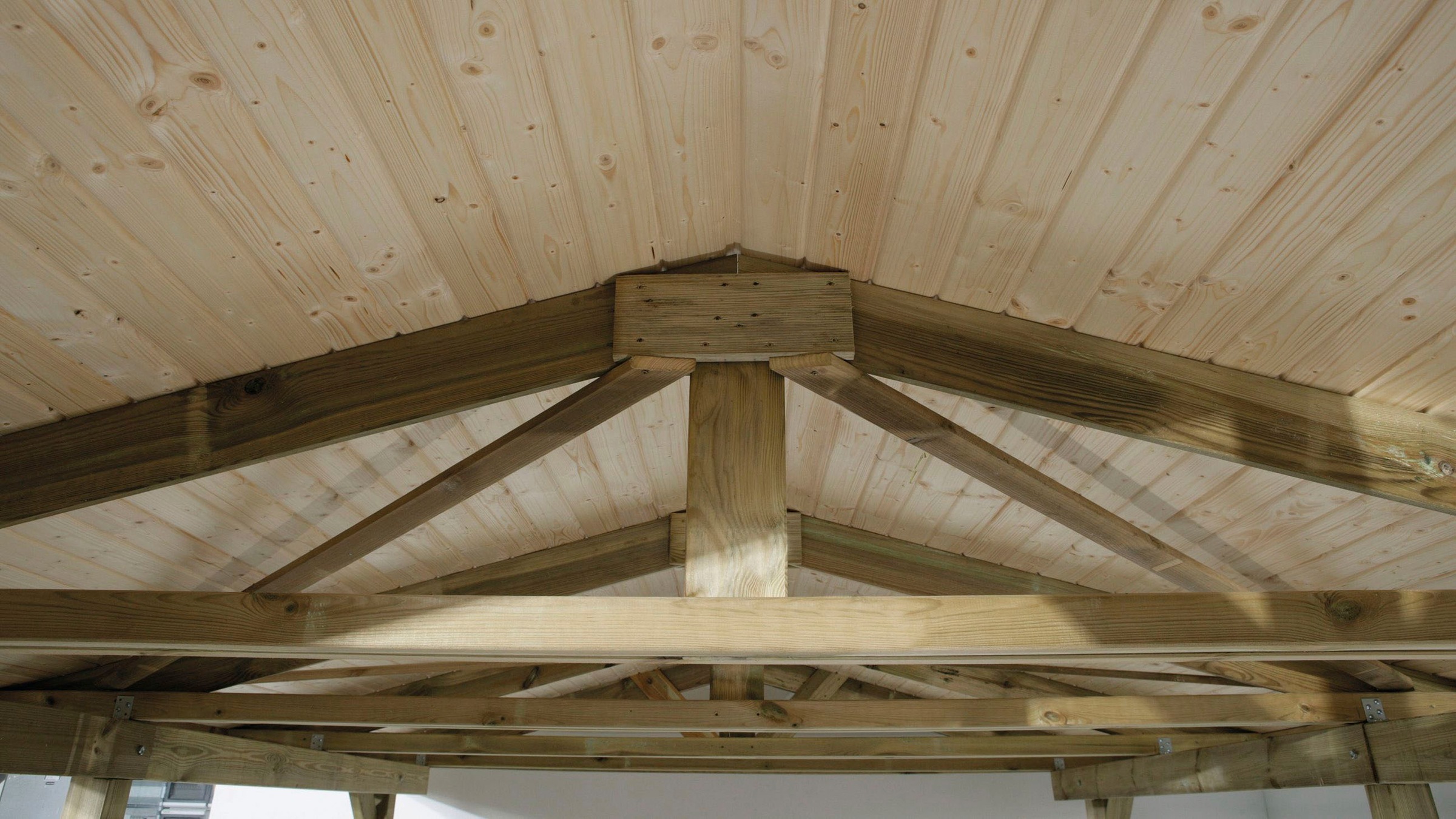 Thumbnail - weka Einzelcarport ""611" mit 18-mm-Satteldach aus Massivholz" Massivholz 270 cm kdi aus naturbelassenem Kiefernholz