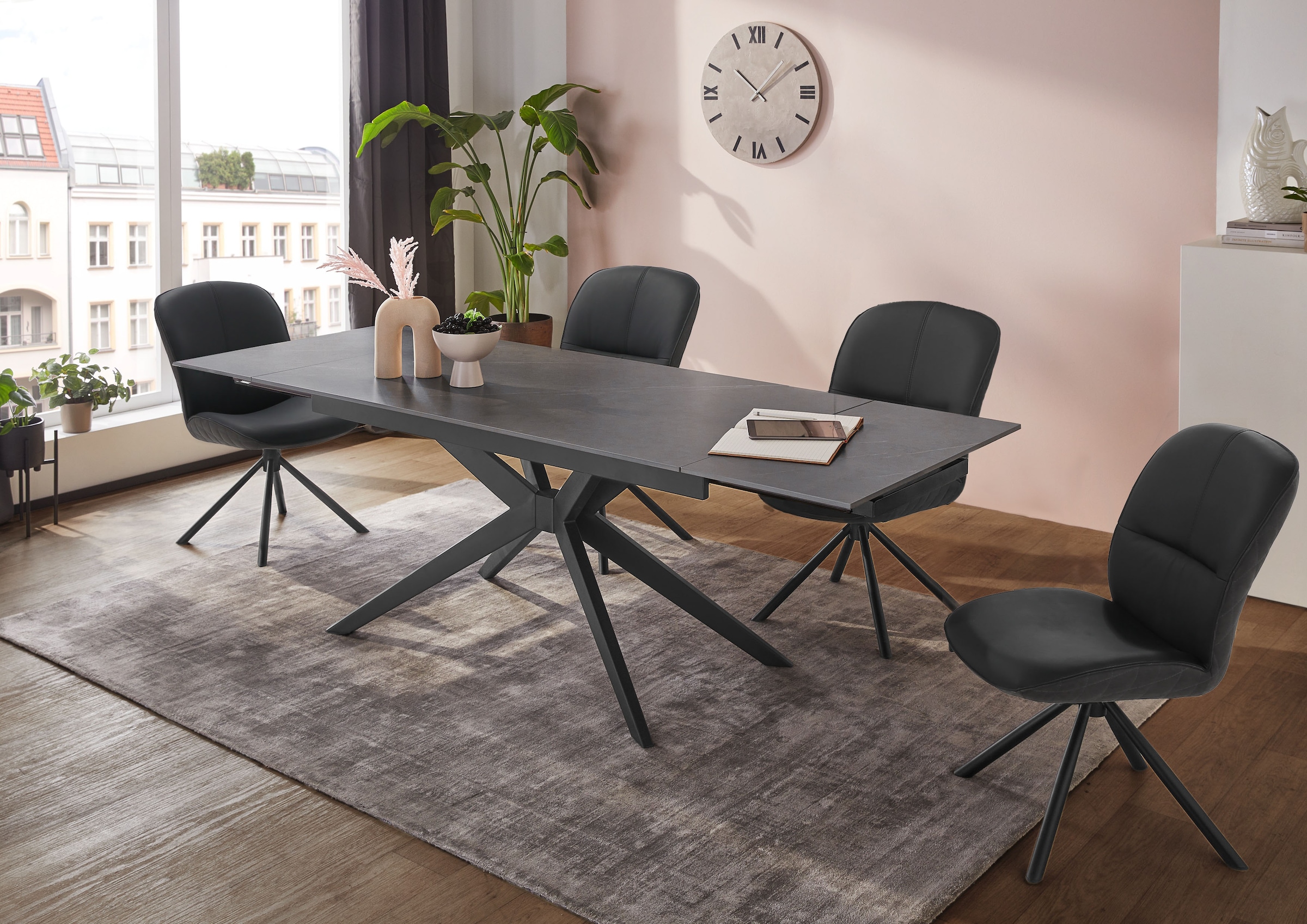 Jockenhöfer Gruppe Esstisch »Campus« ausziehbar (160-240x90 cm), Keramiktischplatte, Synchronauszug