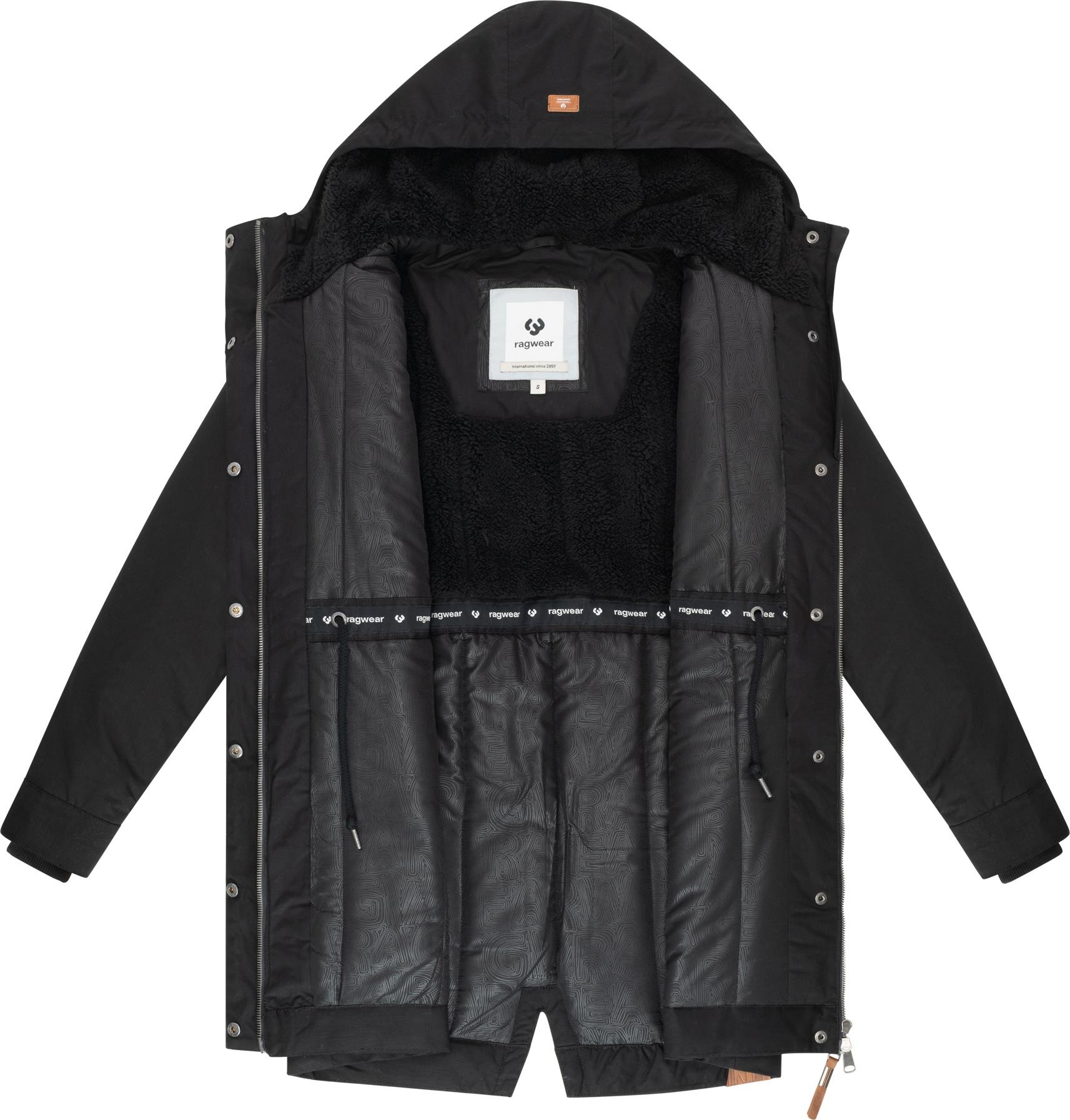 Ragwear Kurzmantel »Cannas YOUMODO«, Kurzer Damen Mantel mit verstellbarer Kapuze