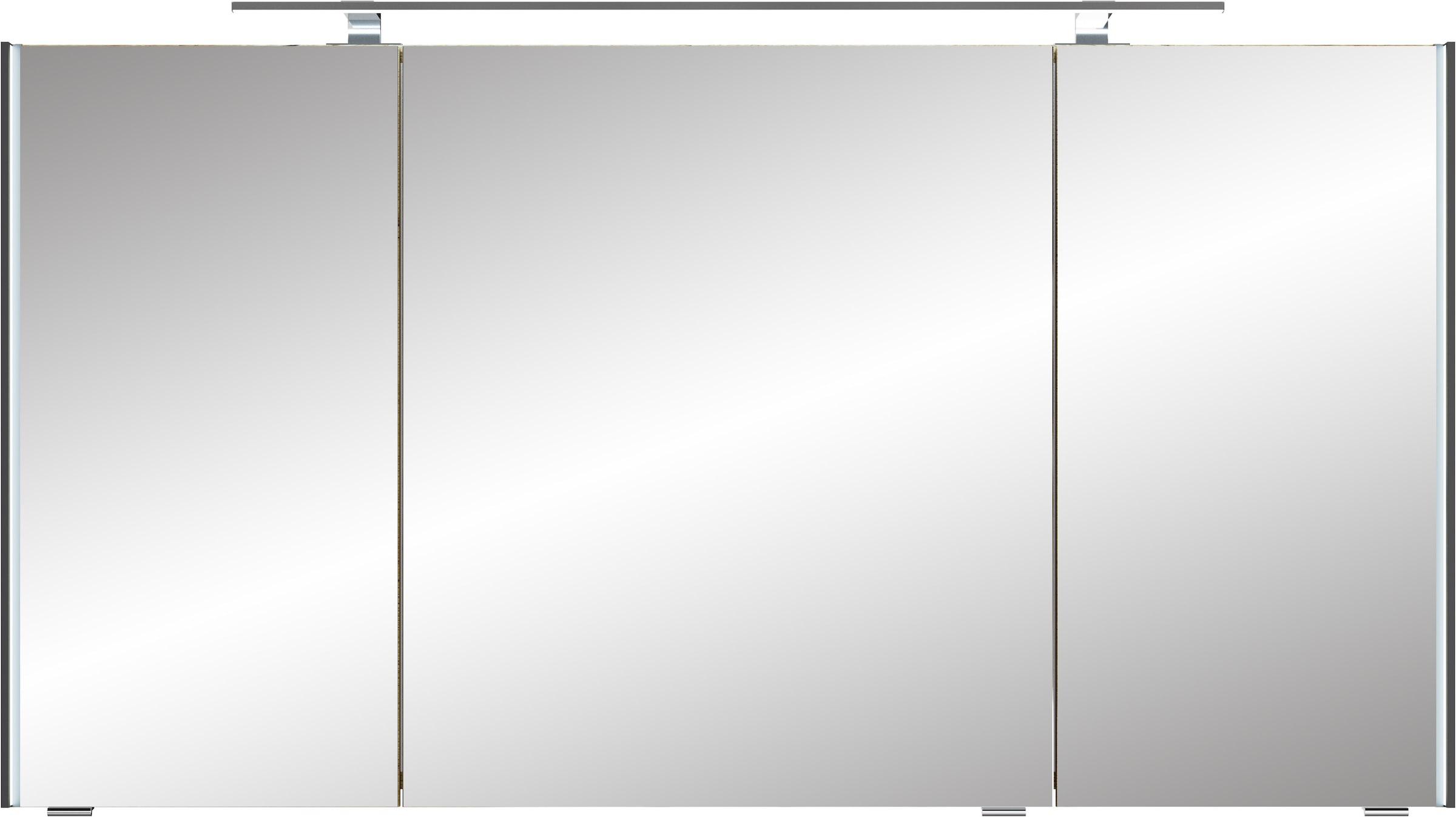 Saphir Badmöbel-Set »Serie 7045 2-teilig Mineralmarmor-Waschtisch mit LED-Spiegelschrank«, (Set, 2 St.), Badezimmer-Set 133,2 cm breit, inkl. Türdämpfer, 5 Türen, 2 Schubladen
