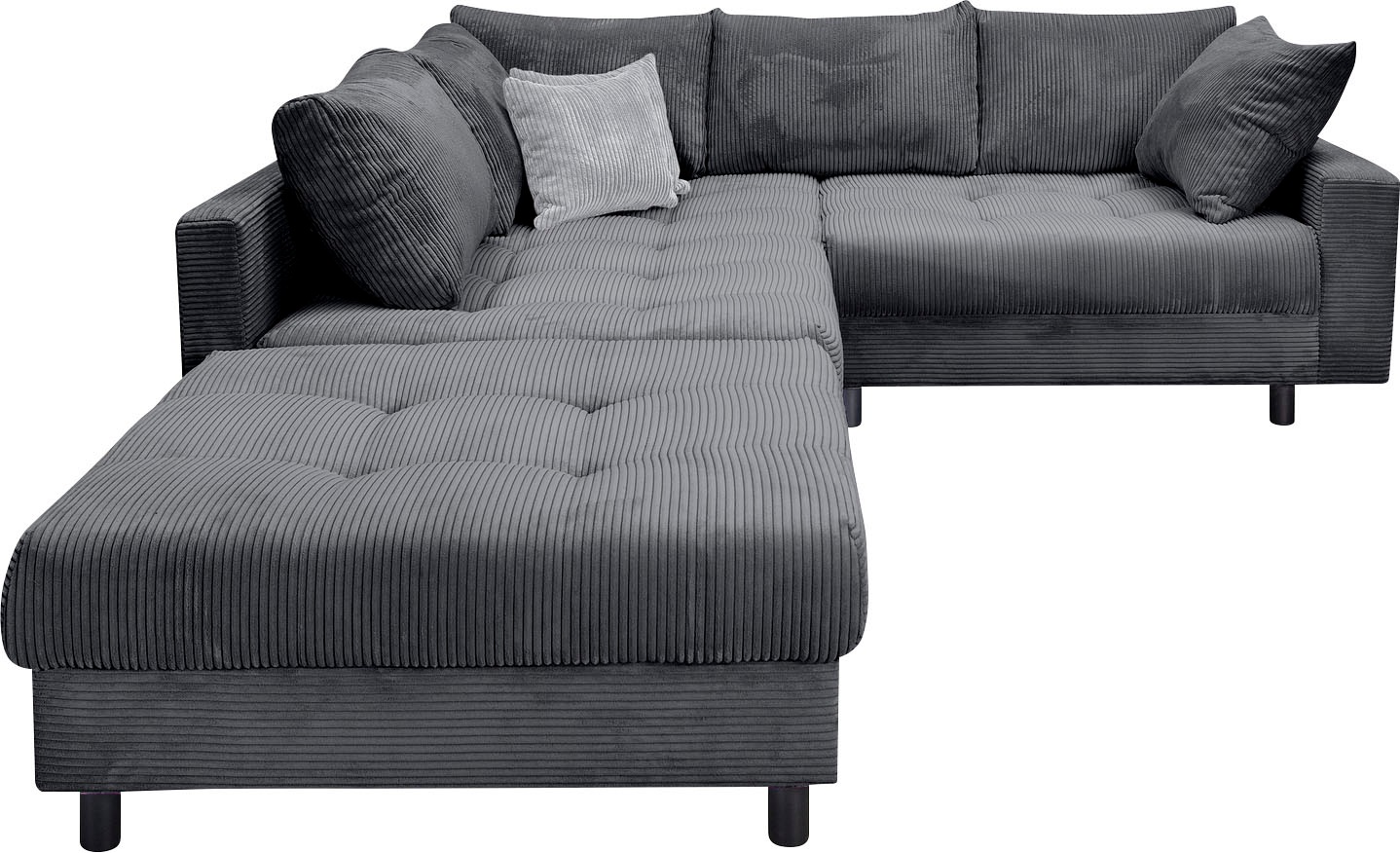 COLLECTION AB Ecksofa "Toni L-Form, B: 215 cm" mit Hocker & 2 Zierkissen, F günstig online kaufen