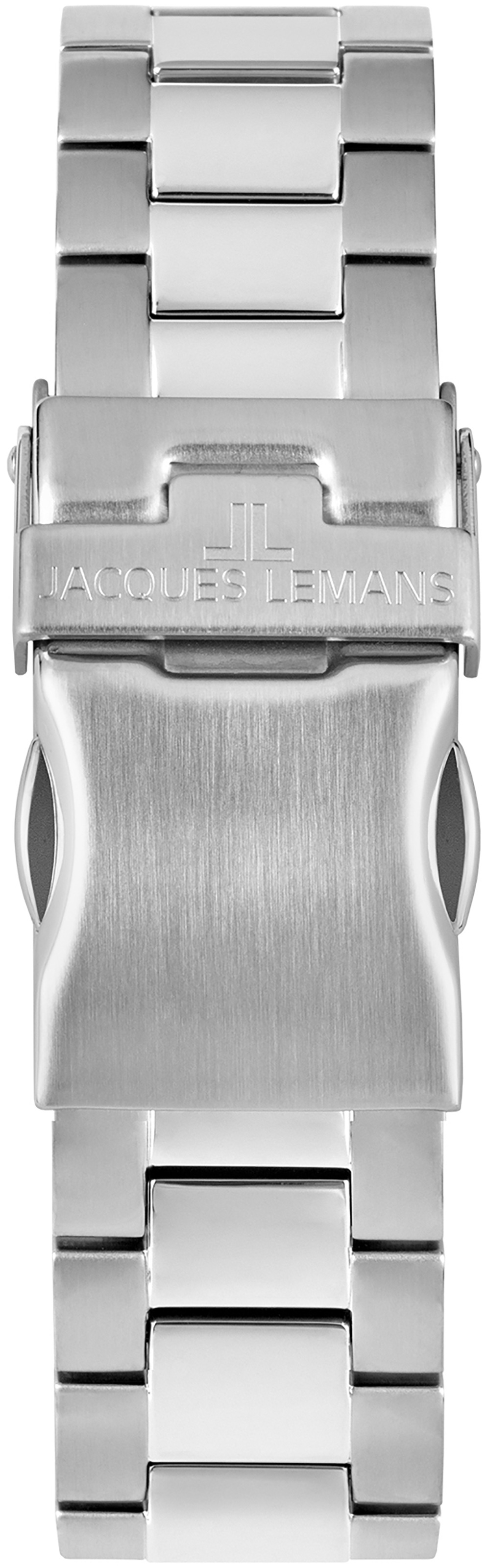 Quarzuhr JACQUES LEMANS "Derby", silber (silberfarben, hellblau), Armbanduhren, Damen, Quarzuhr, Armbanduhr, Damenuhr, Datum, Leuchtzeiger, Edelstahlarmband 2