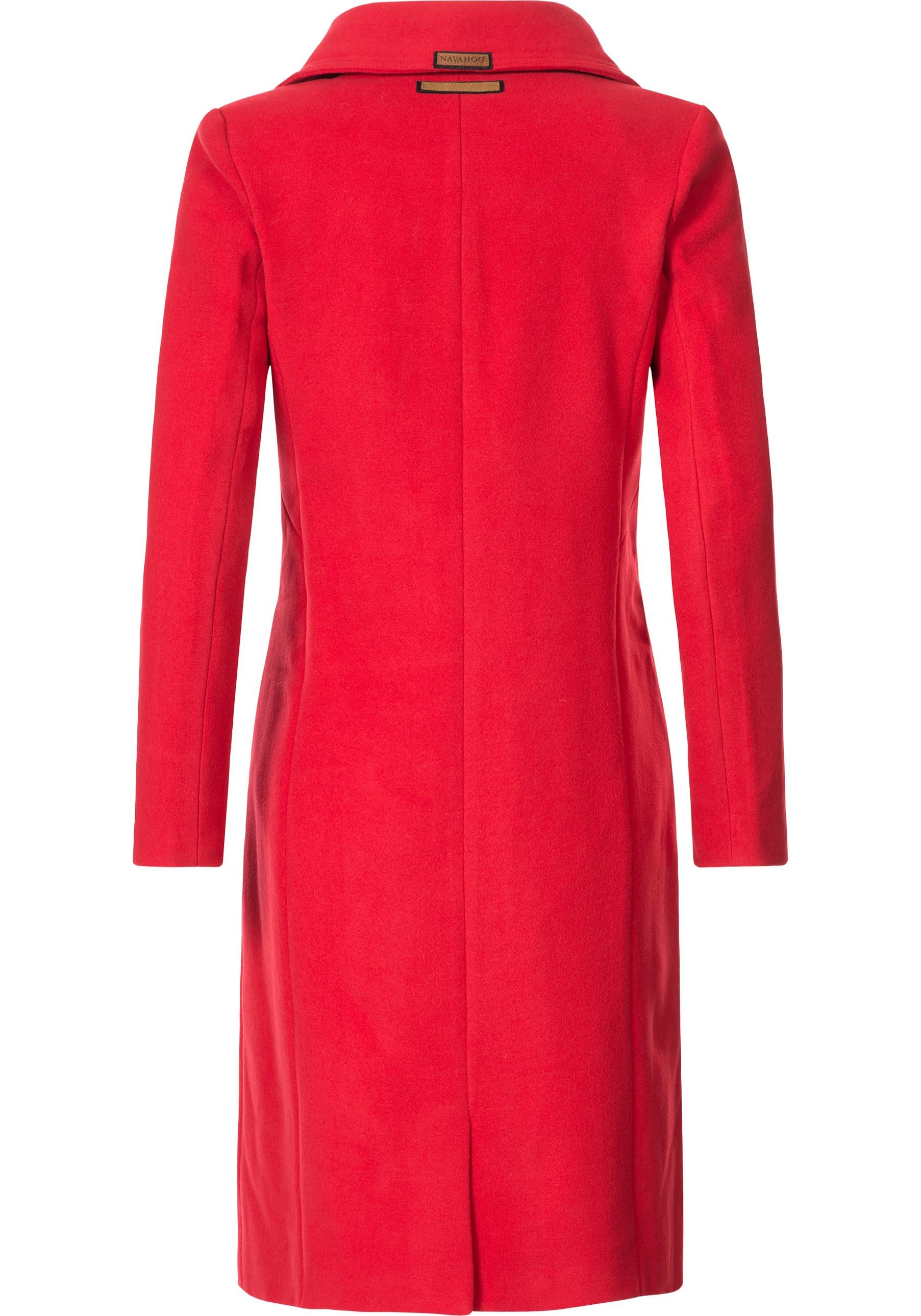 Navahoo Wintermantel »Wooly«, edler Damen Trenchcoat in Wollmantel-Optik