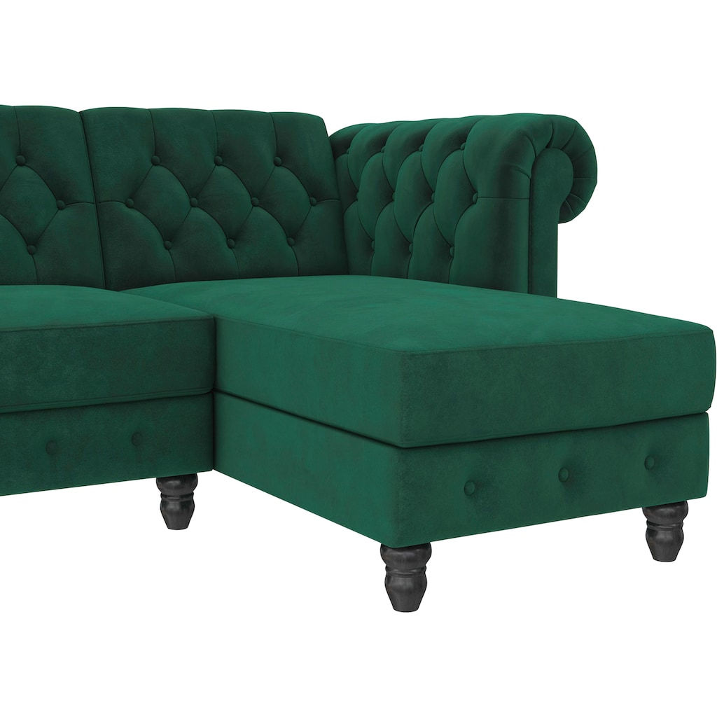 Dorel Home Ecksofa »Felix, L-Form, 241 cm (Liegefl.108x195 cm), Recamiere tauschbar,«