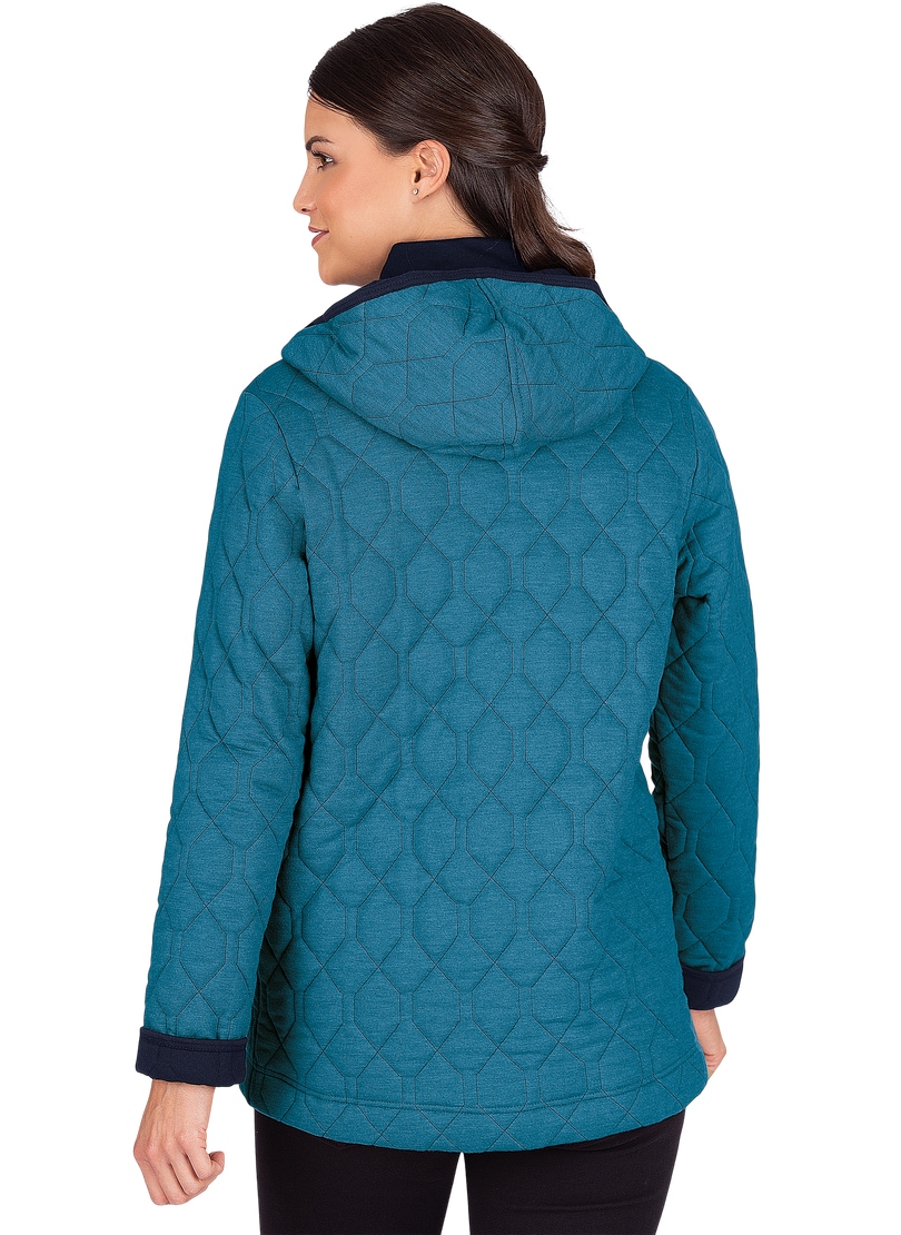 Trigema Sweatjacke »TRIGEMA Steppjacke mit Kapuze aus Sweat-Qualität«, (1 tlg.)