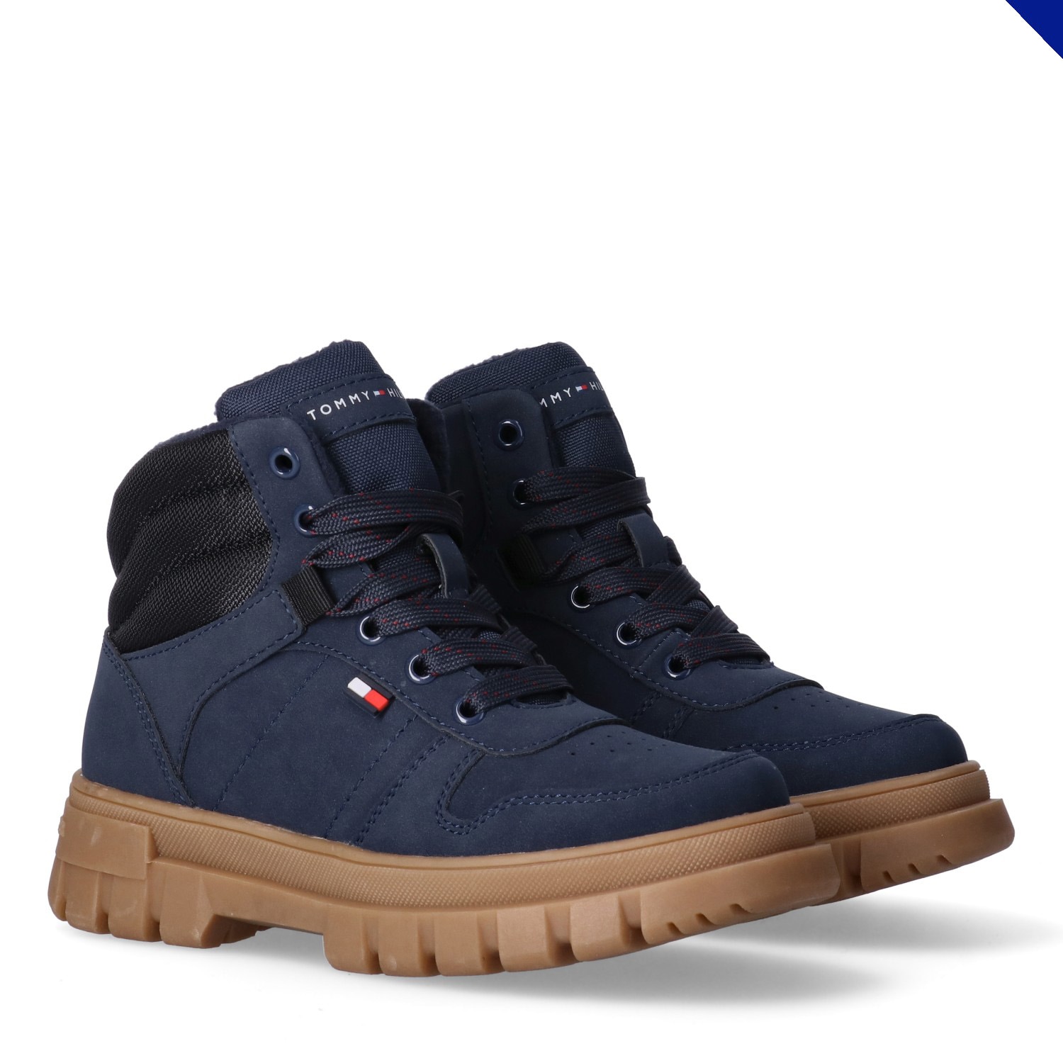 Tommy Hilfiger Schnürboots Herbstboots, Outdoorboots mit weich gepolstertem Schaftrand