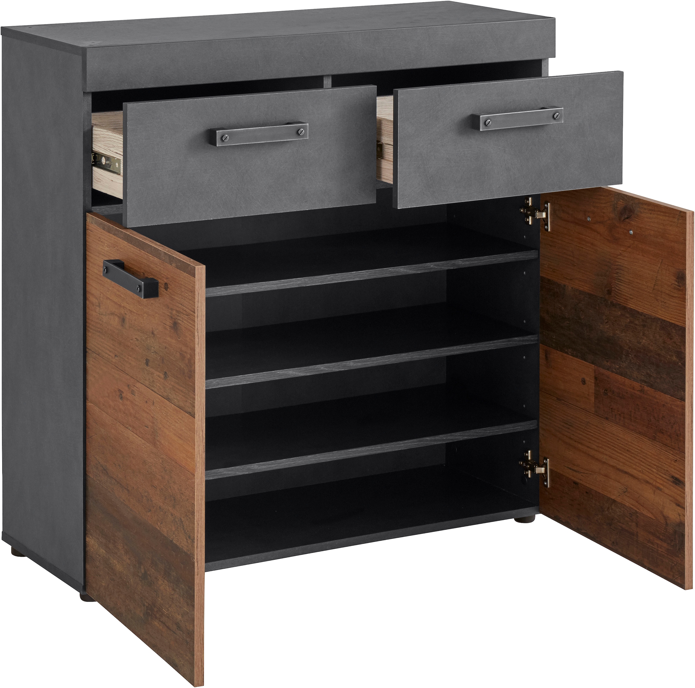 Home affaire Schuhschrank »Ilana« Schuhschrank für 16 Paar Schuhe - (B/T/H) 90/34/89 cm