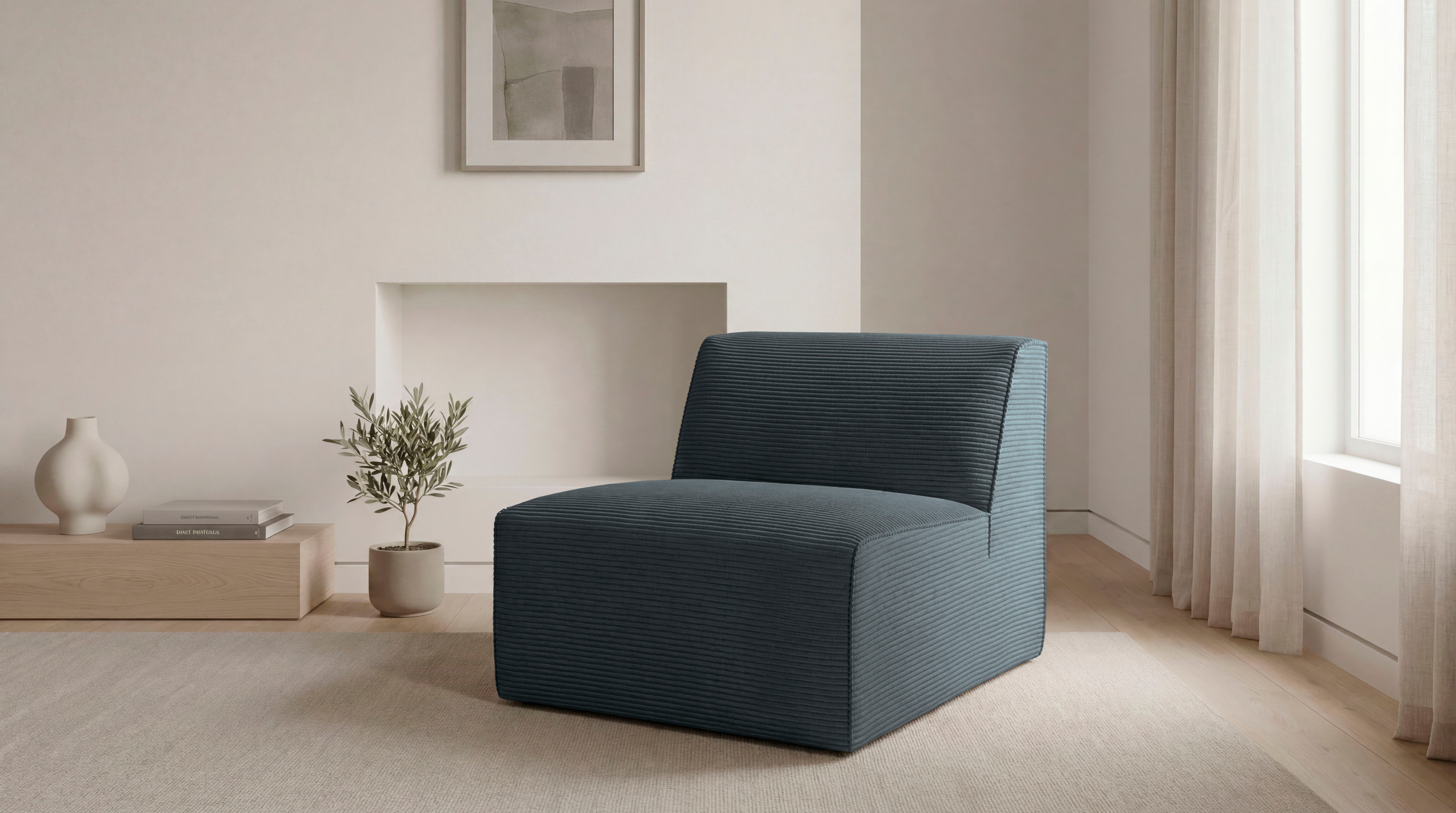 OTTO home Sofaelement "Clayton Breite 76 cm" in einem trendigen Cord-Bezug