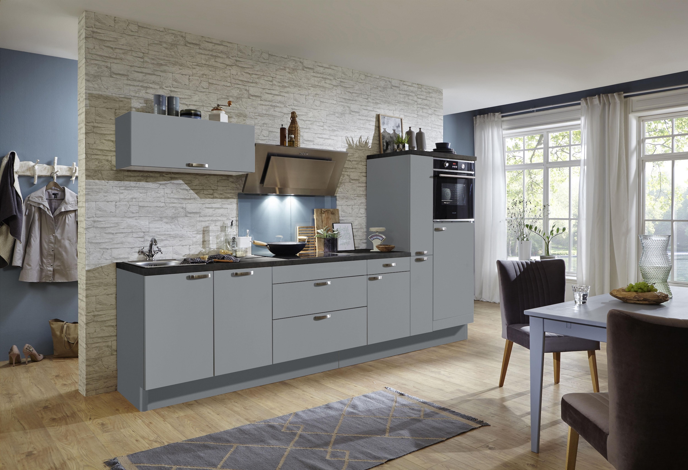 OPTIFIT Küchenzeile »Cara«, Vollauszüge und Soft-Close-Funktion, Breite 320 cm