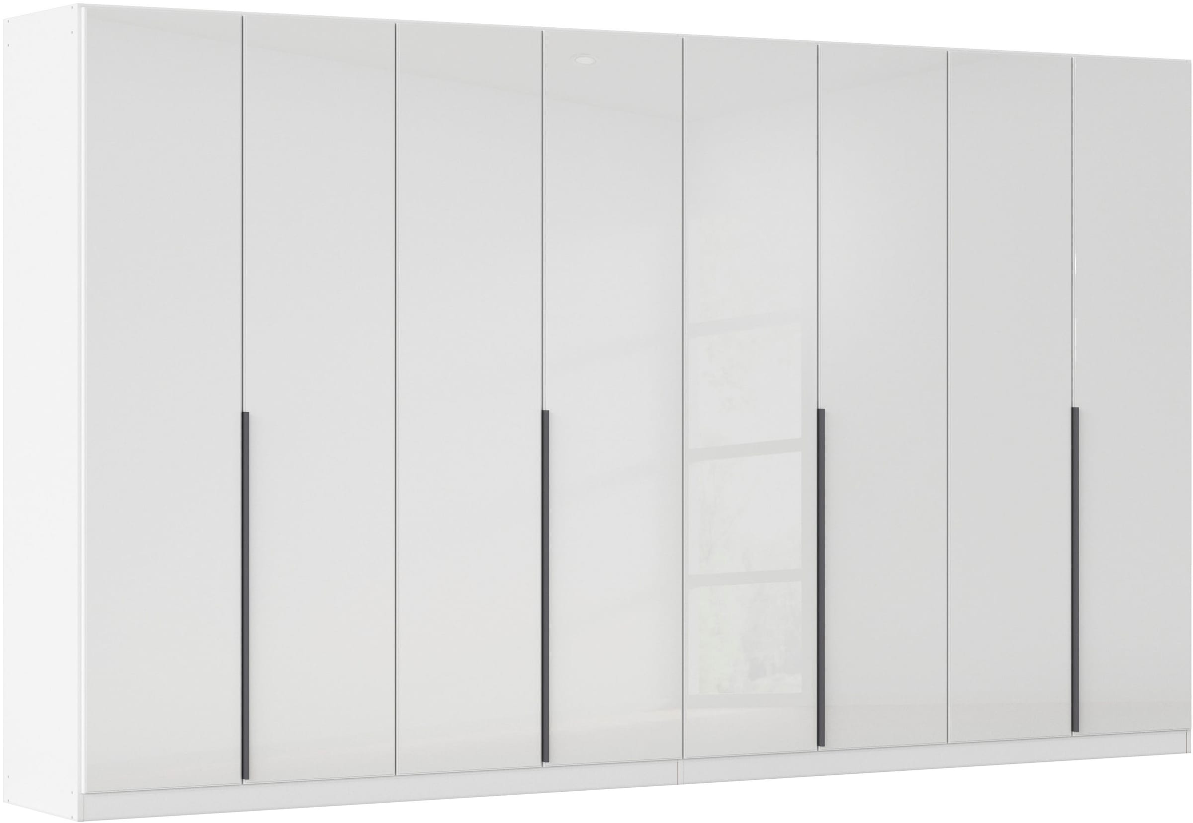 Drehtürenschrank OTTO HOME, B:360cm H:210cm T:54cmalpinweiß, glas kristallweiß, Holzwerkstoff, Schränke, "Kleiderschrank Kleiderschränke Schrank