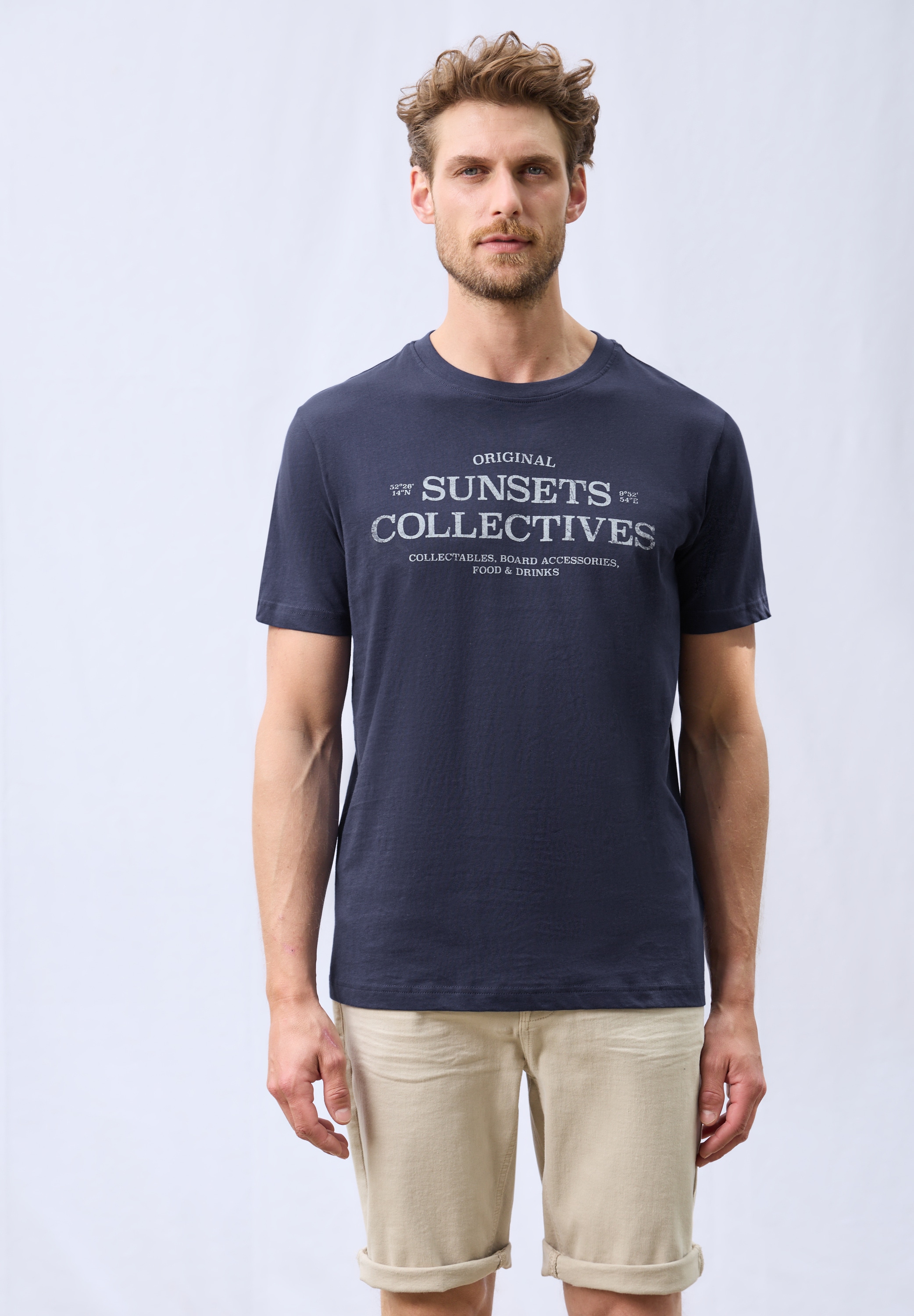STREET ONE MEN T-Shirt, mit Rundhalsausschnitt günstig online kaufen
