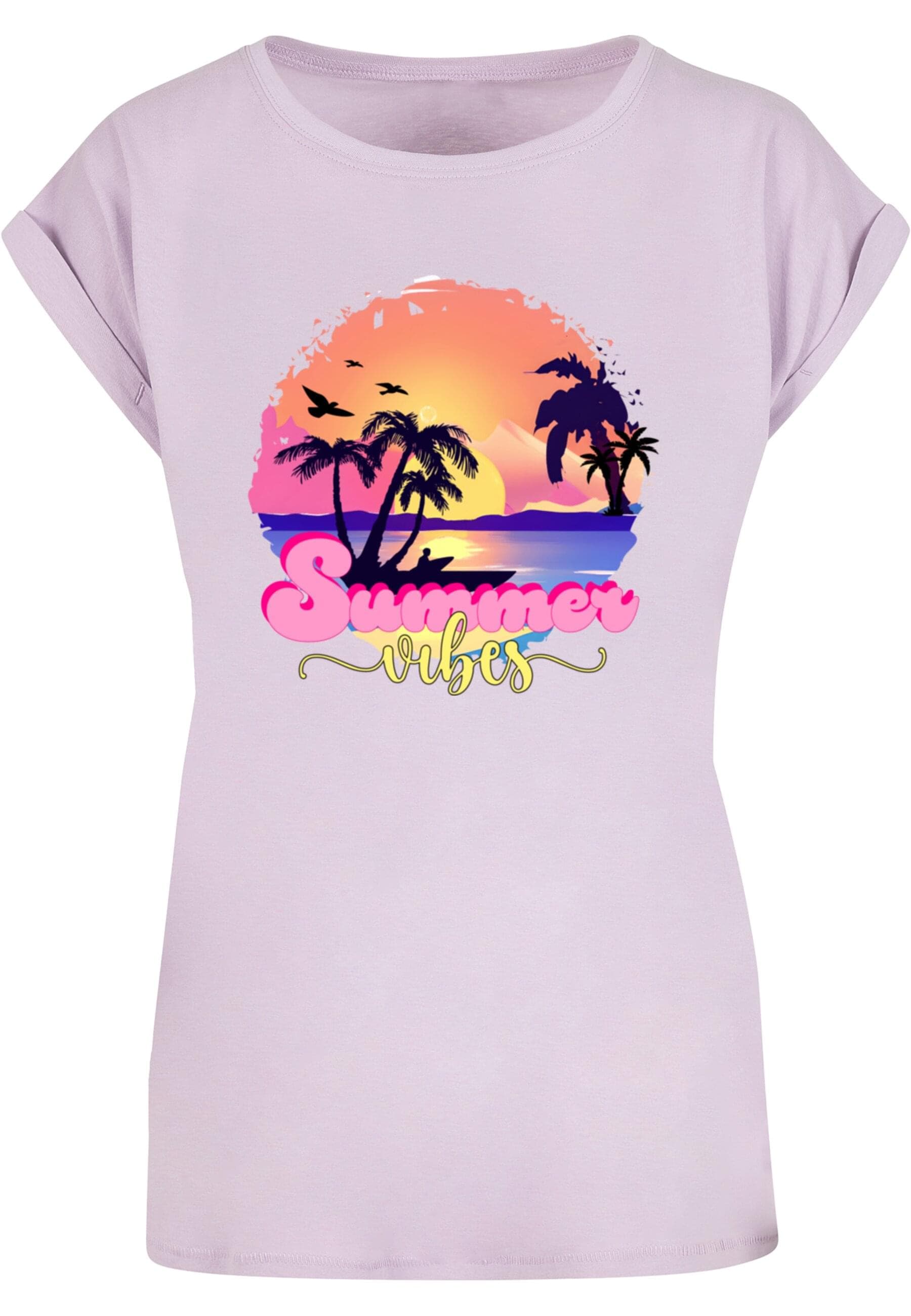 Merchcode Marškinėliai » Damen Ladies Summer Vib...