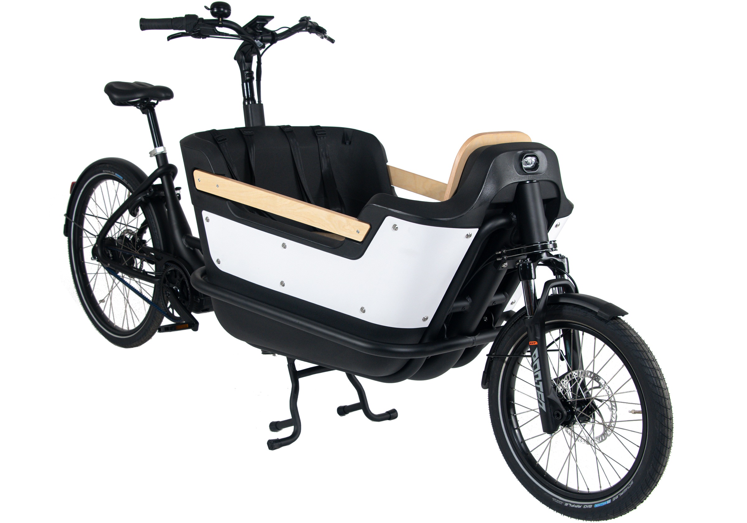 Royal Cargo Bikes »Cargo 2W Premium Plus Long 17,5Ah / 630 Wh 20 / 26 Zoll weiß« 0 Gang ENVIOLO NuVinci Schaltwerk Nabenschaltung Mittelmotor 250 W