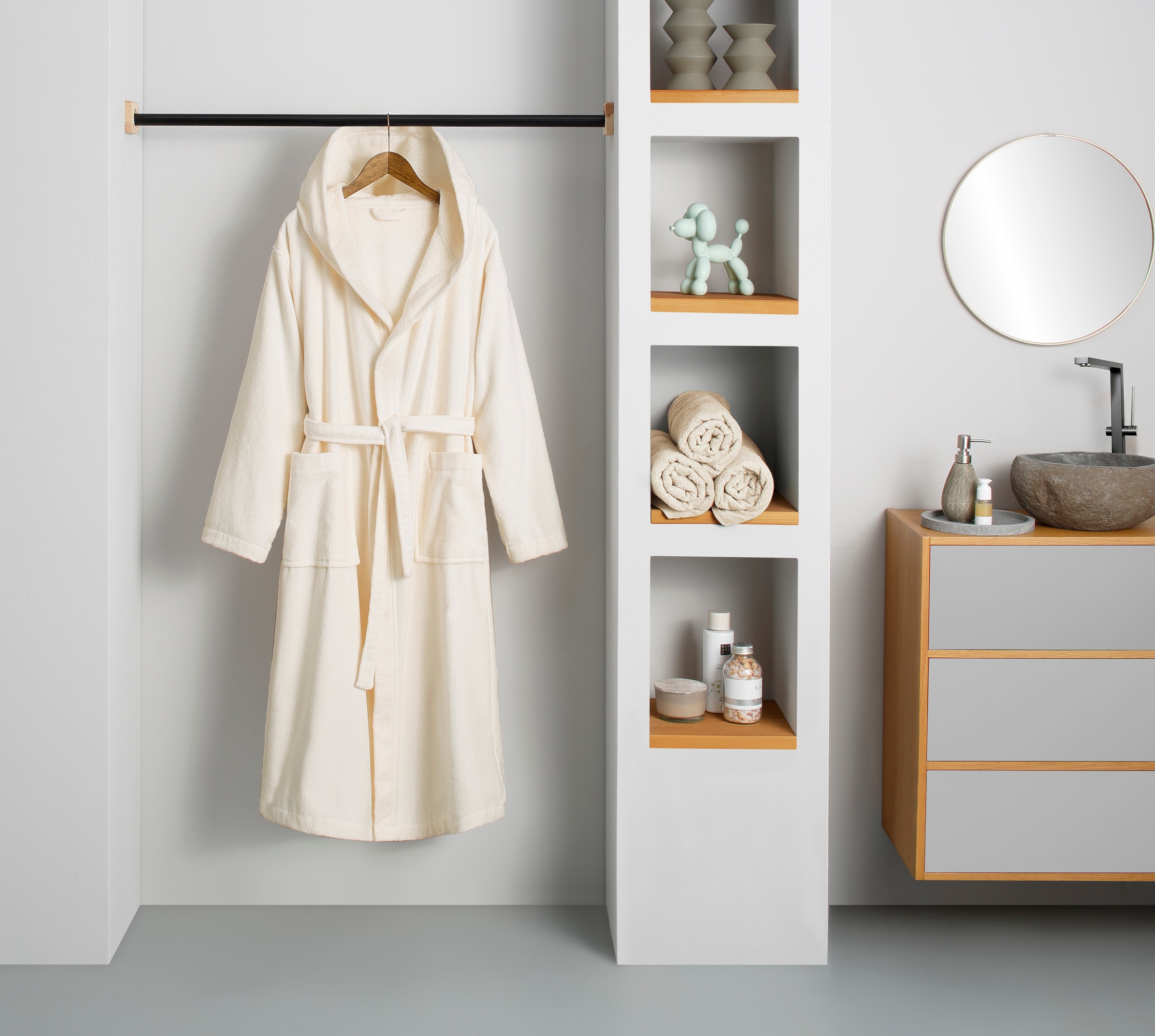 my home Unisex-Bademantel »Regona, Hotelbademantel, Morgenmantel, Standardlänge & Überlänge« 1 Stk. Damen & Herren, mit Taschen, flauschig, weich, Velours, Sauna & Spa