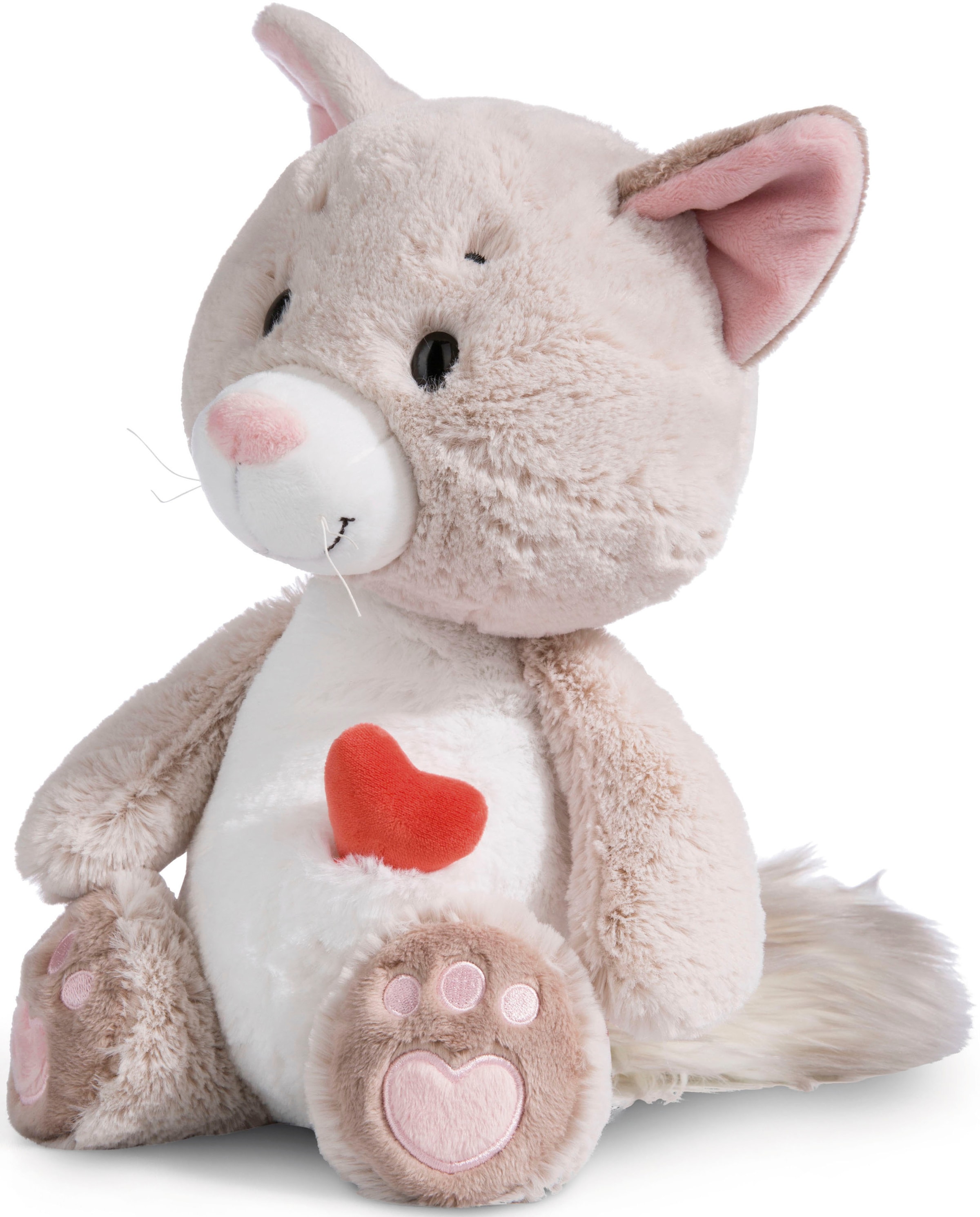 Nici Kuscheltier »Love Classic, Katze flauschig, 25 cm«, enthält recyceltes Material (Global Recycled Standard)