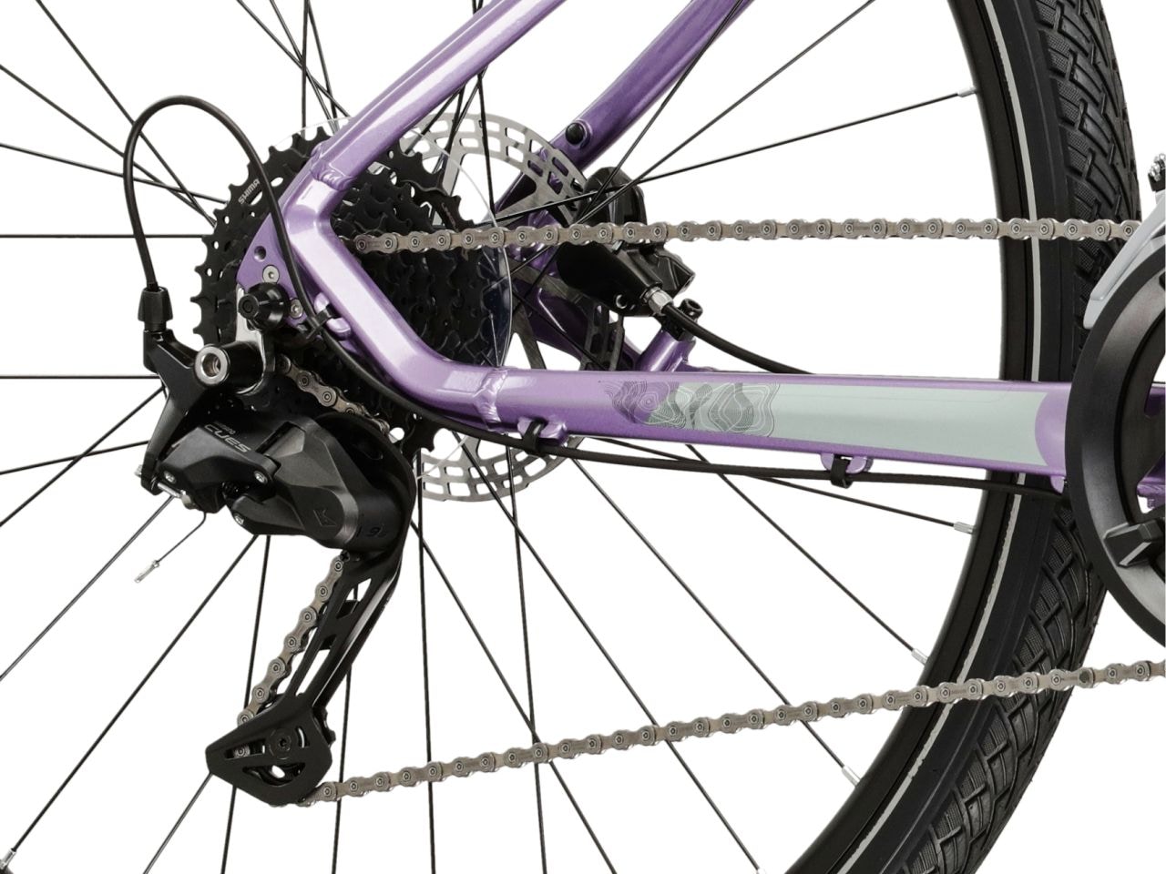 Kross Crossrad »Evado 5.0 lila 18 Gänge« 18 Gang Shimano CUES U3020 Schaltwerk Kettenschaltung