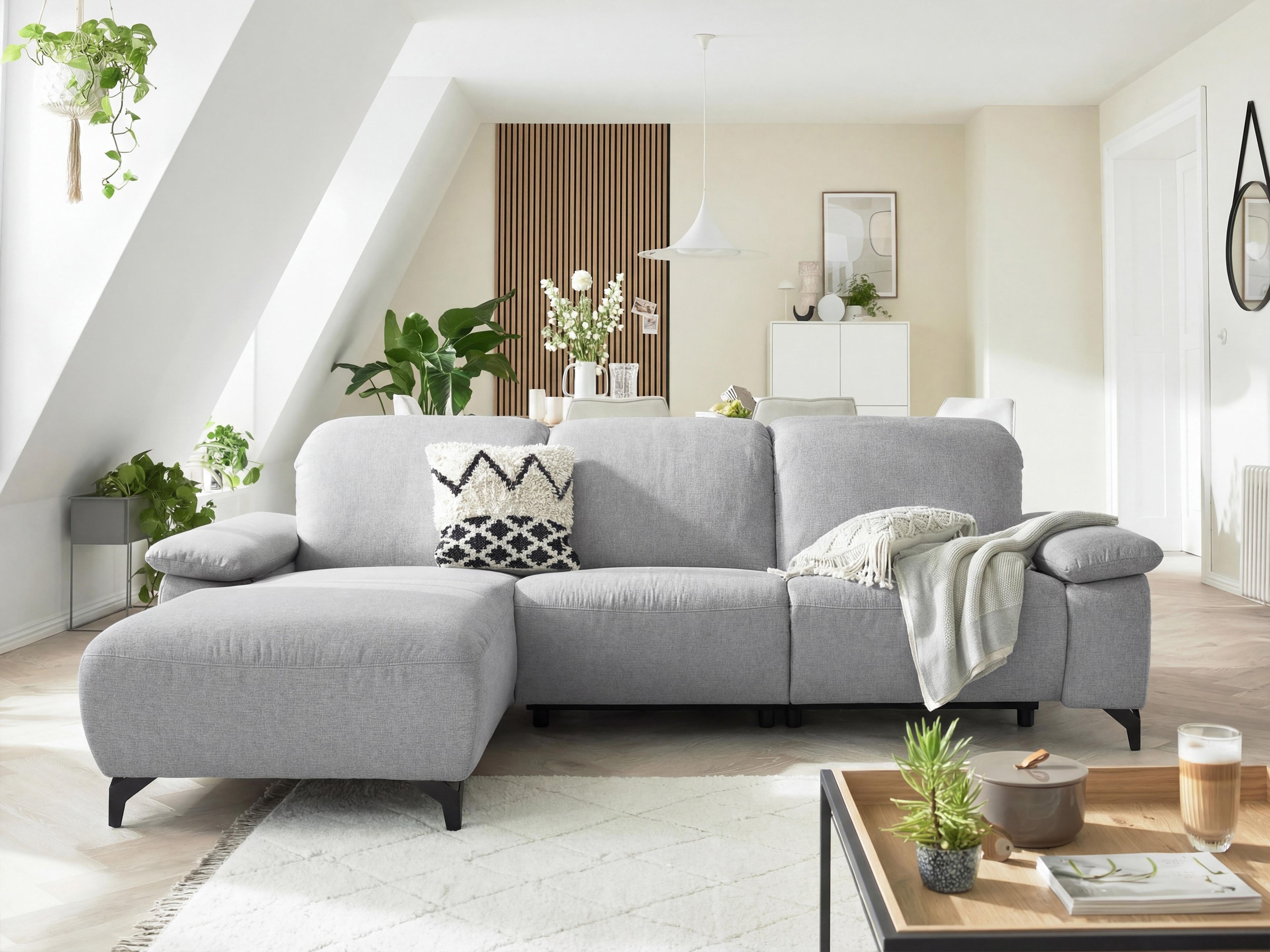 Musterring Ecksofa "MR370 mit/ohne Relaxfunktion, verschiedene Unterfederungen zur Auswahl" Farbe, Material, Sitzkomfort und Funktion wählbar, Maße 280 x 180 cm