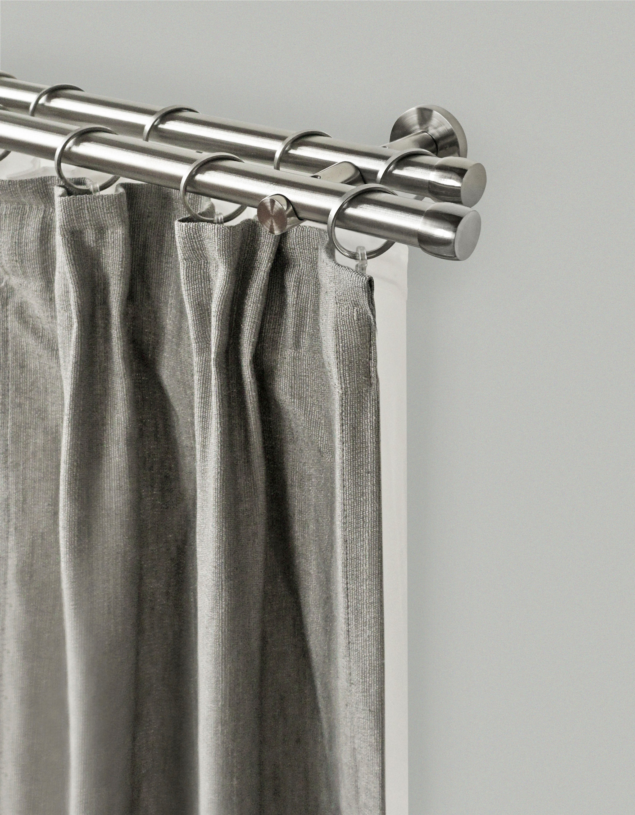 Thumbnail - GARESA Gardinenstange "CHAPEAU" Ø 20 mm 2 läufig-läufig Wunschmaßlänge Vorhanggarnitur, mit Ringe und Haken, verlängerba...