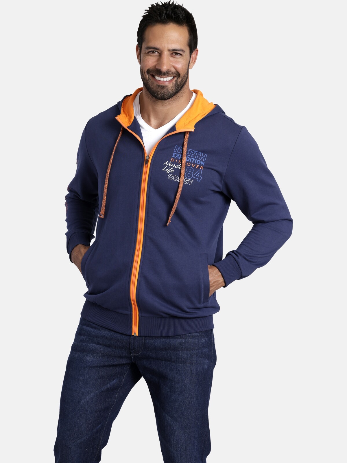 Jan Vanderstorm Kapuzensweatjacke "Sweatjacke RODERICH" günstig online kaufen
