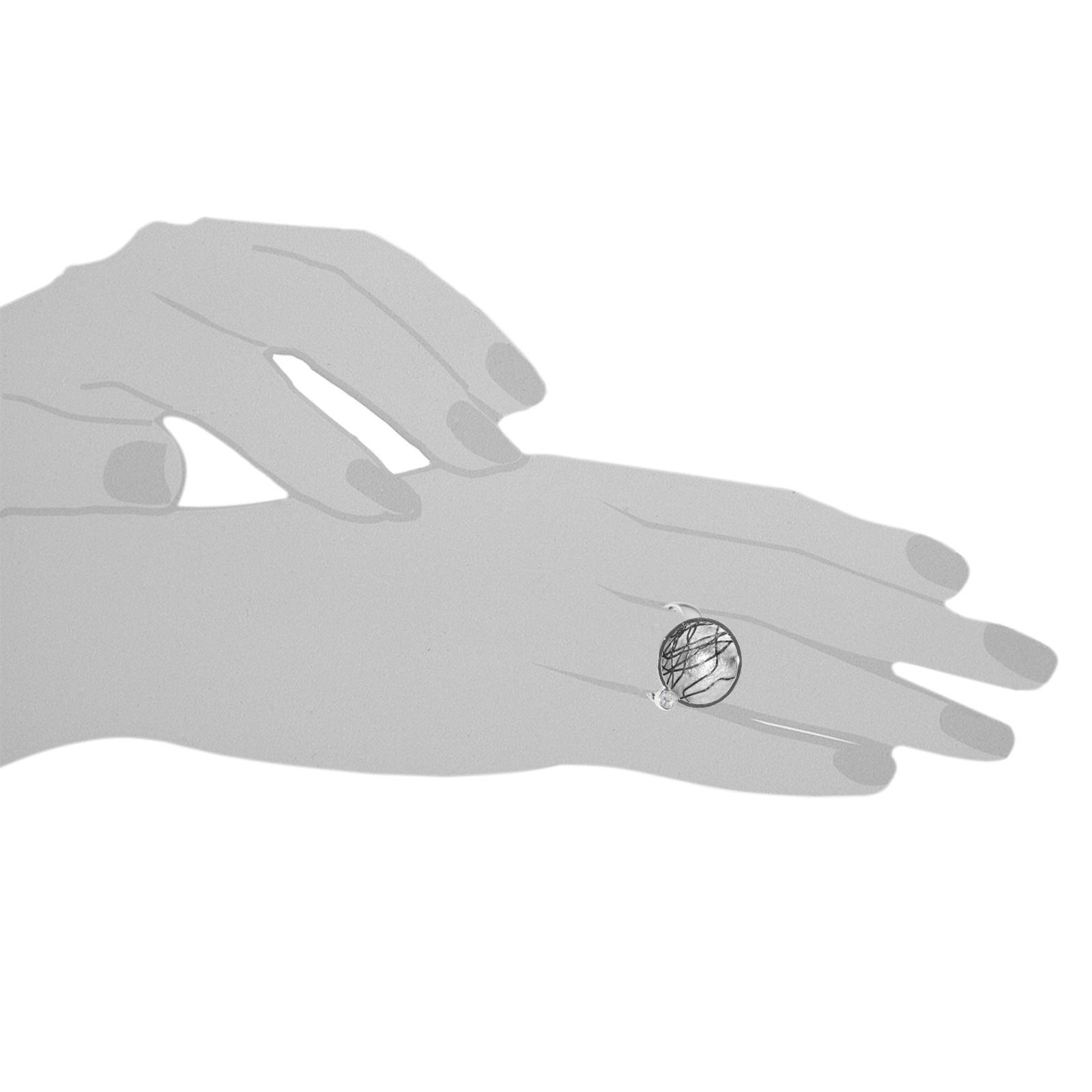 Fingerring OSTSEE-SCHMUCK "Ostsee-Schmuck Ring Runo - Sarah Vicenza" Gr. 58, silber, Fingerringe, Damen, 58 (18,5), Silber 925 (Sterlingsilber), Fingerring 5
