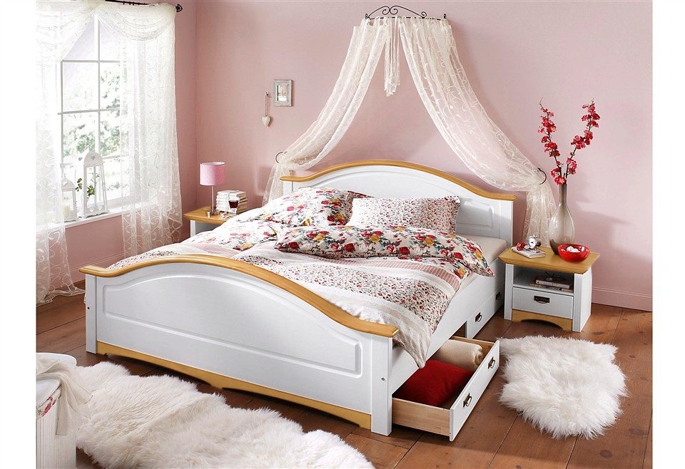 OTTO home "Konrad, hohe Belastbarkeit FSC zertifiziertes Massivholz" Breite/Belastbarkeit 180cm/220 KG, 140cm/180 KG, aus massivem Kiefernholz, FSC-zertifiziert, INKLUSIVE Rollrost