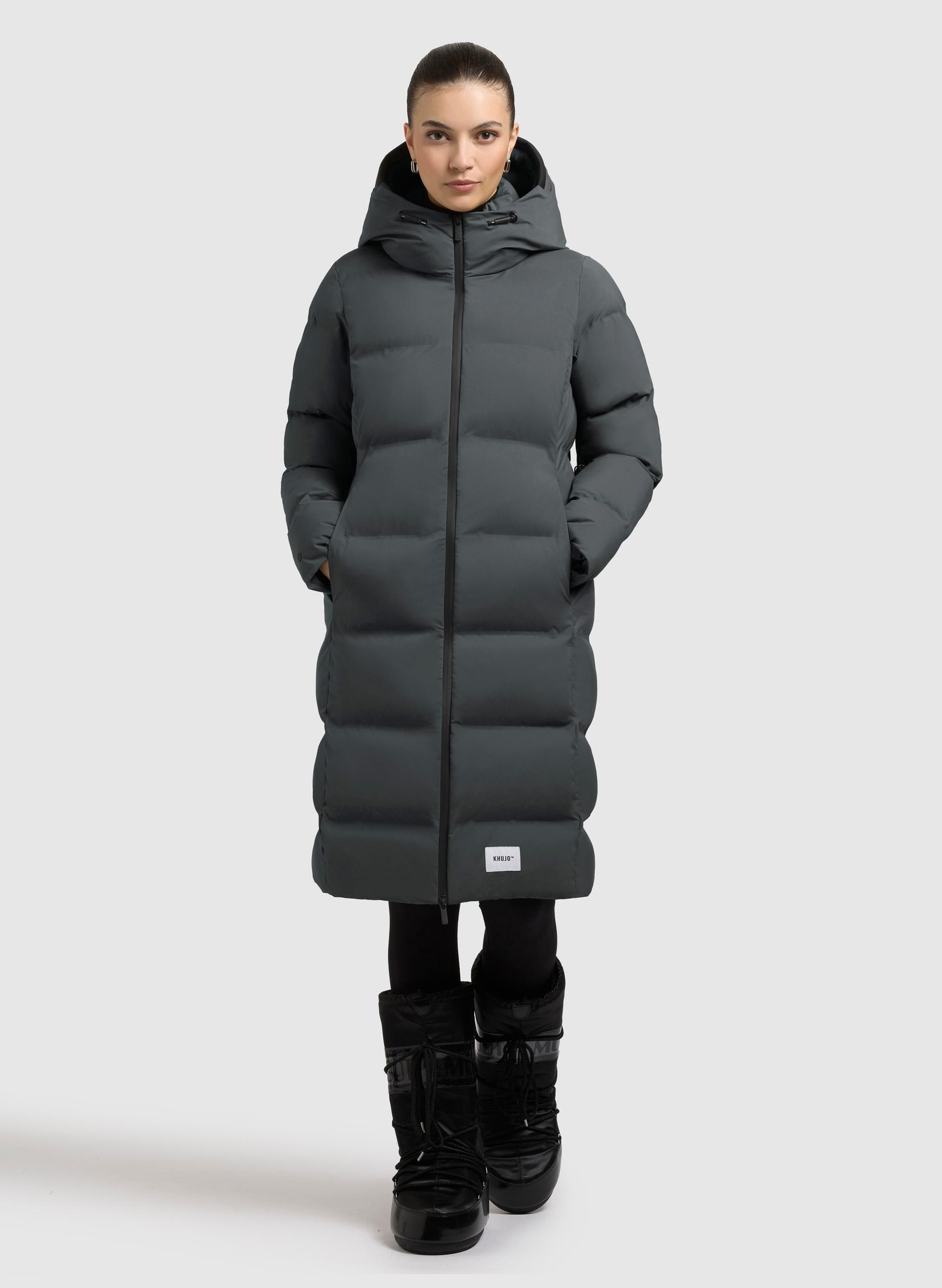khujo Steppmantel »Finnie3« Warmer Damen Wintermantel mit großer Kapuze
