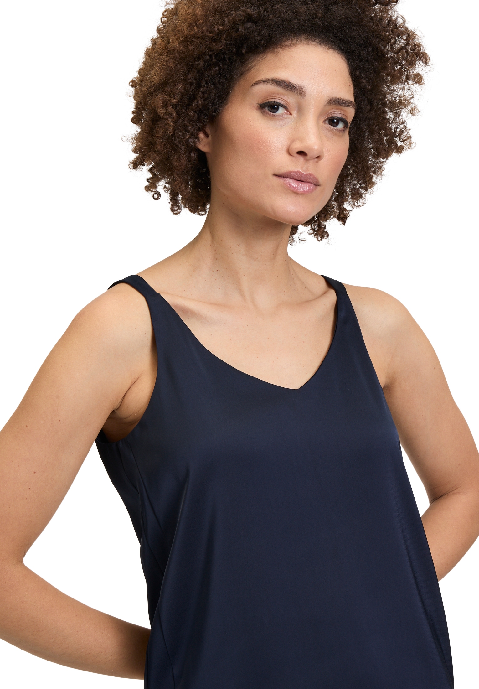 Vera Mont Satinbluse »Damen mit V-Ausschnitt«