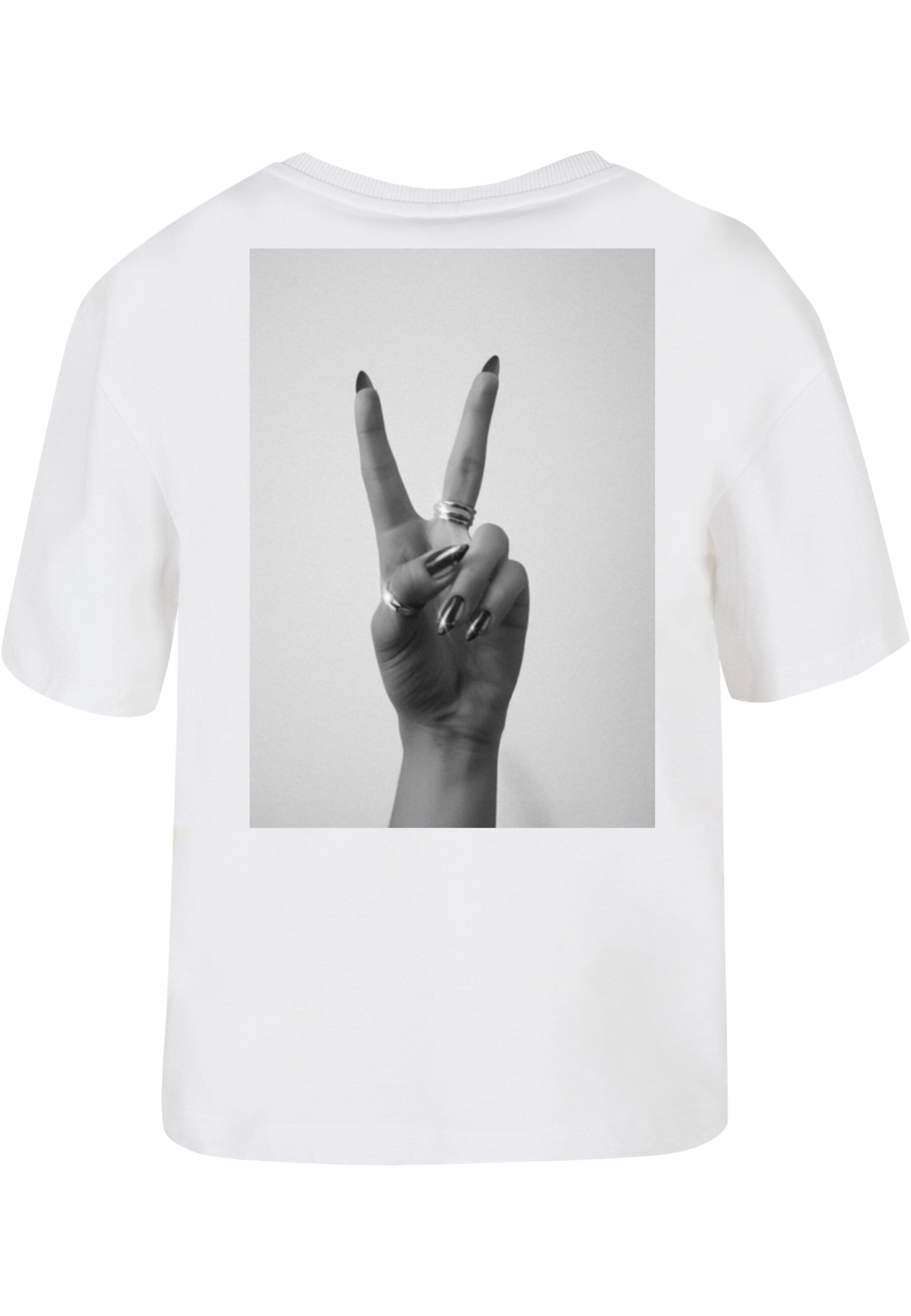 Miss Tee T-Shirt »Miss Tee Damen Girls Peace Hand Tee«, (1 tlg.)