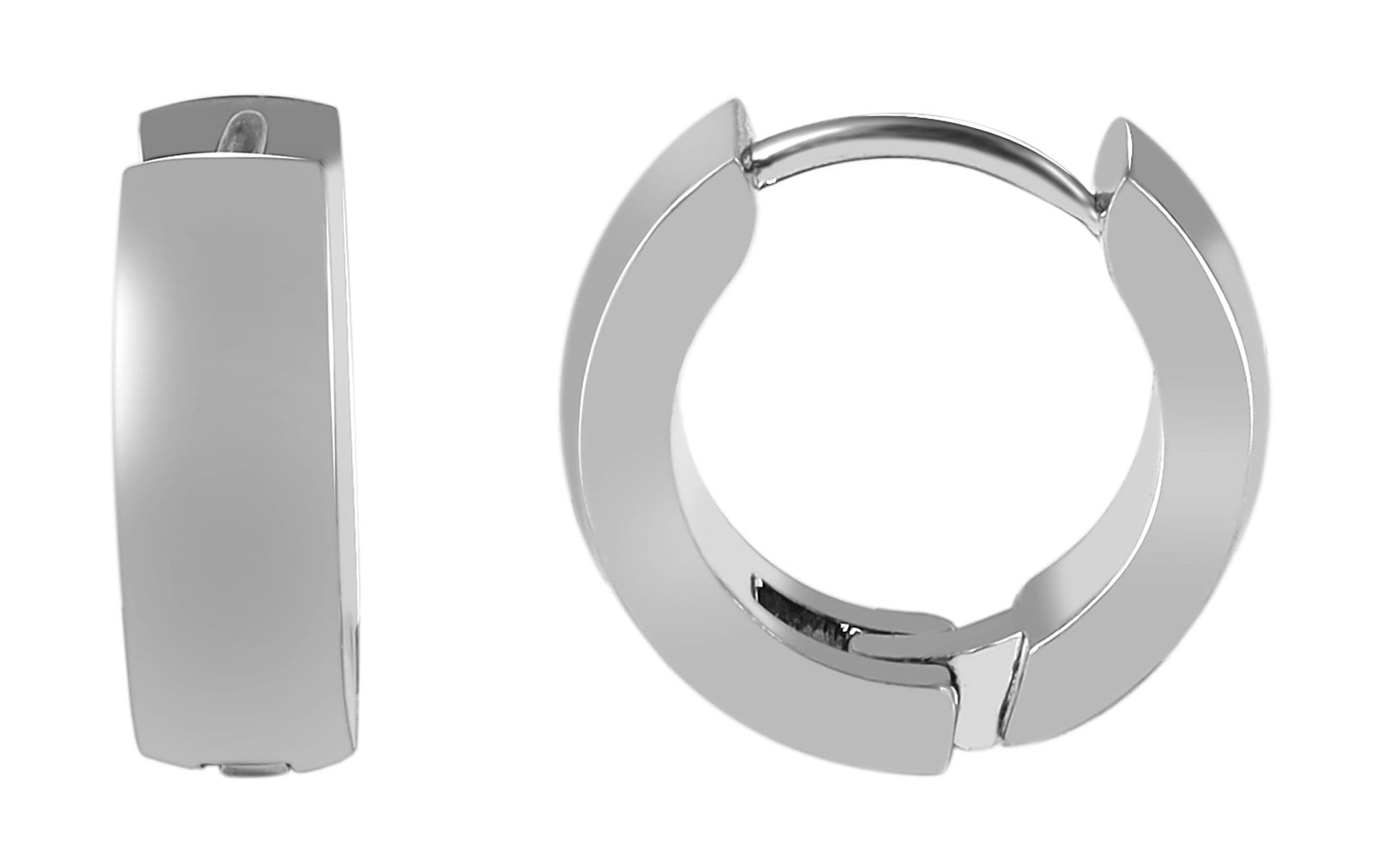 Adelia´s Klappcreolen »Damen Ohrringe – Klappcreole aus Edelstahl« Ideal als Geschenk – dezent und elegant