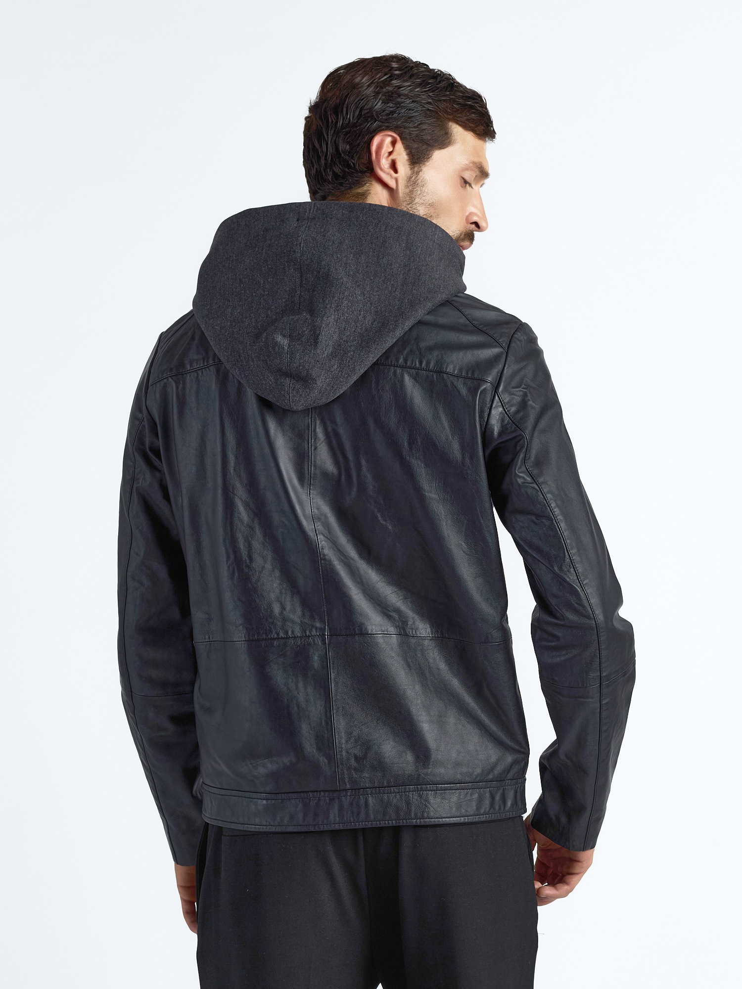 MAZE 42020525 Men's Leather Jacket Black Size M 3