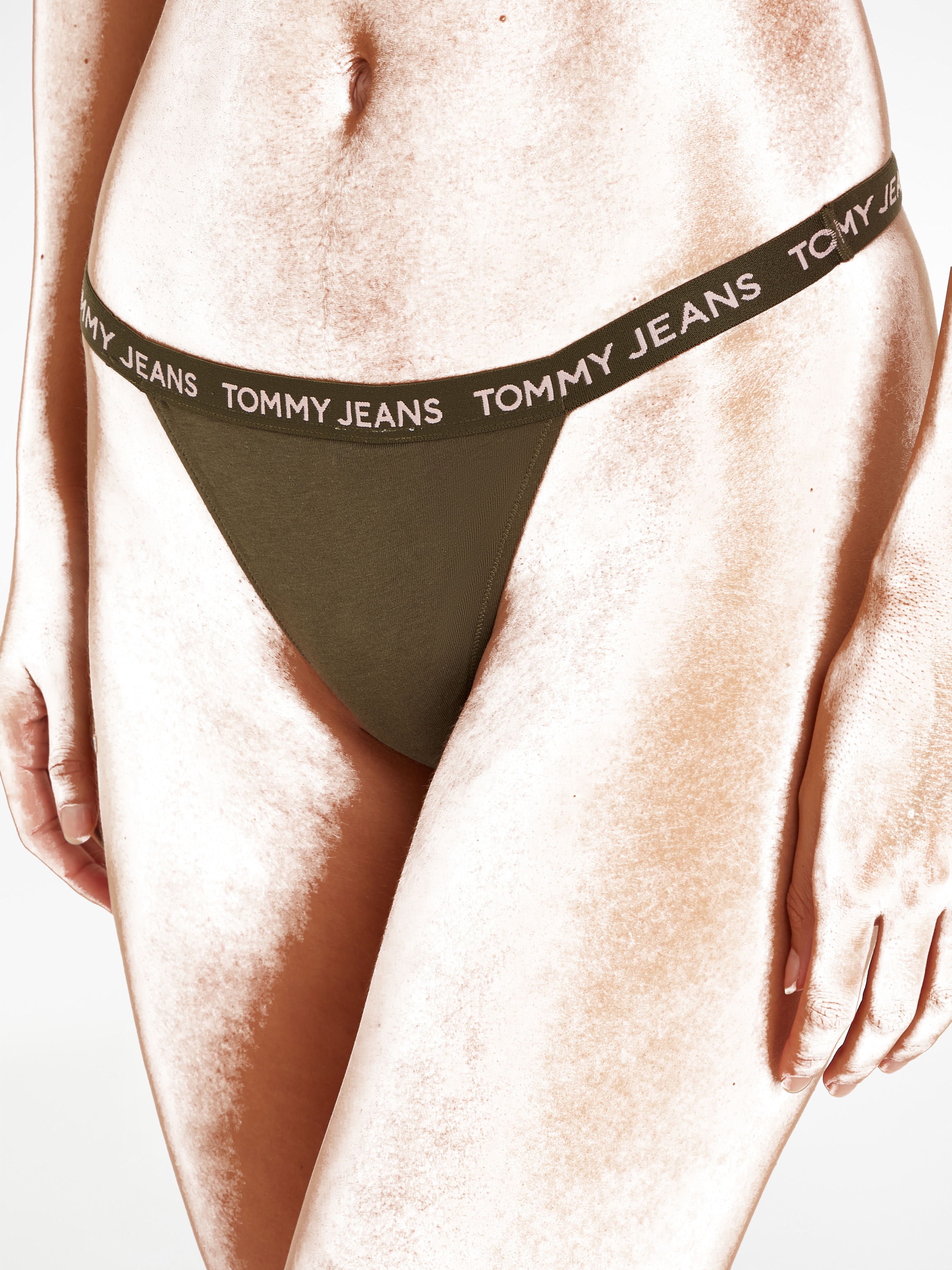 Tommy Hilfiger Underwear Slip »3P STRING THONG«, (Packung, 3er), mit Tommy HiIlfiger Logo-Elastikbund