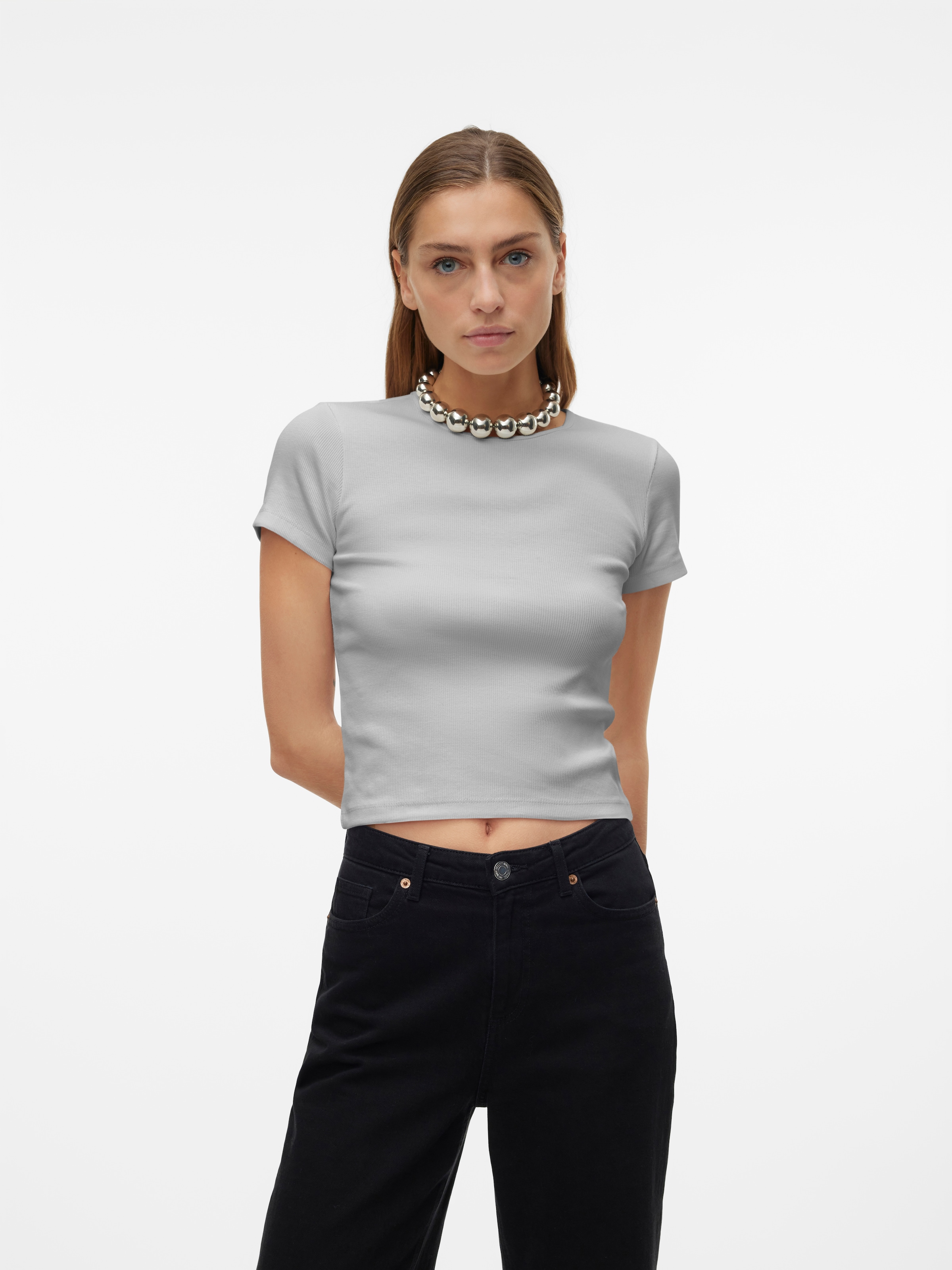 Vero Moda Rundhalsshirt "VMCHLOE SS SHORT TOP JRS NOOS" günstig online kaufen