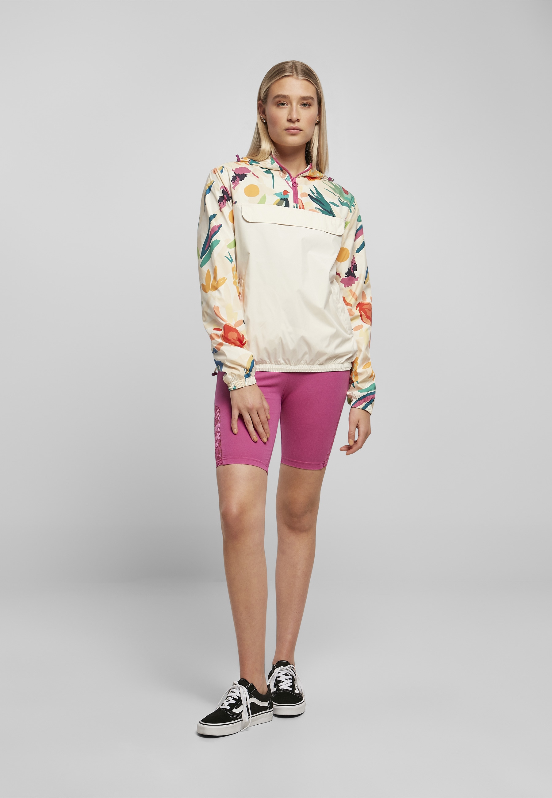 URBAN CLASSICS Langmantel »Urban Classics Damen Ladies Mixed Pull Over Jacket«