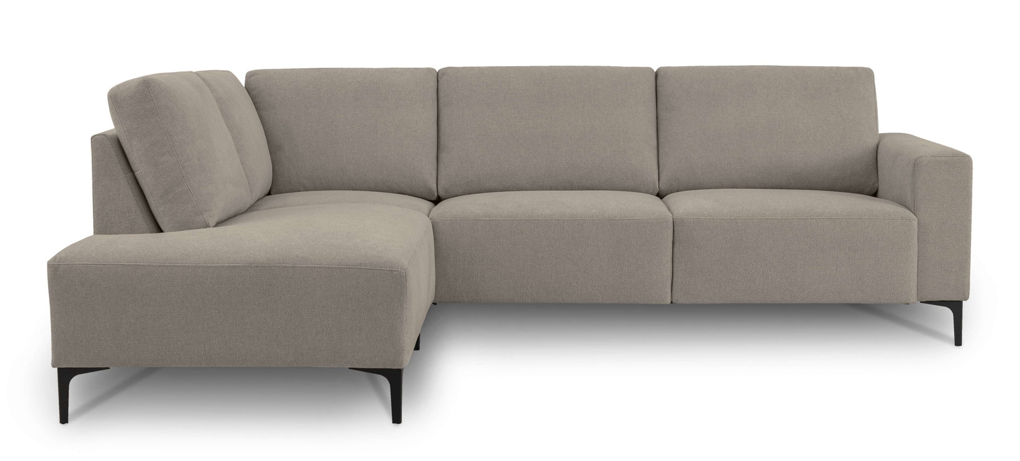Home affaire Ecksofa »Tournon, L-Form, Breite 256 cm, Webstoff, Chenille«, Designsofa im nordischen Stil, Wellenunterfederung, Metallfüße