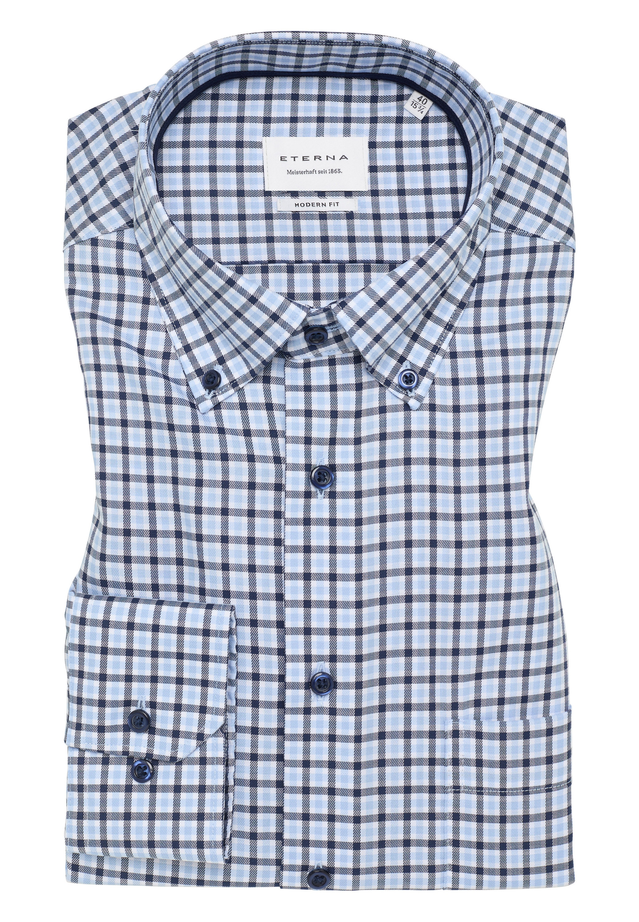 Eterna Langarmhemd »MODERN FIT«, NON IRON (bügelfrei)