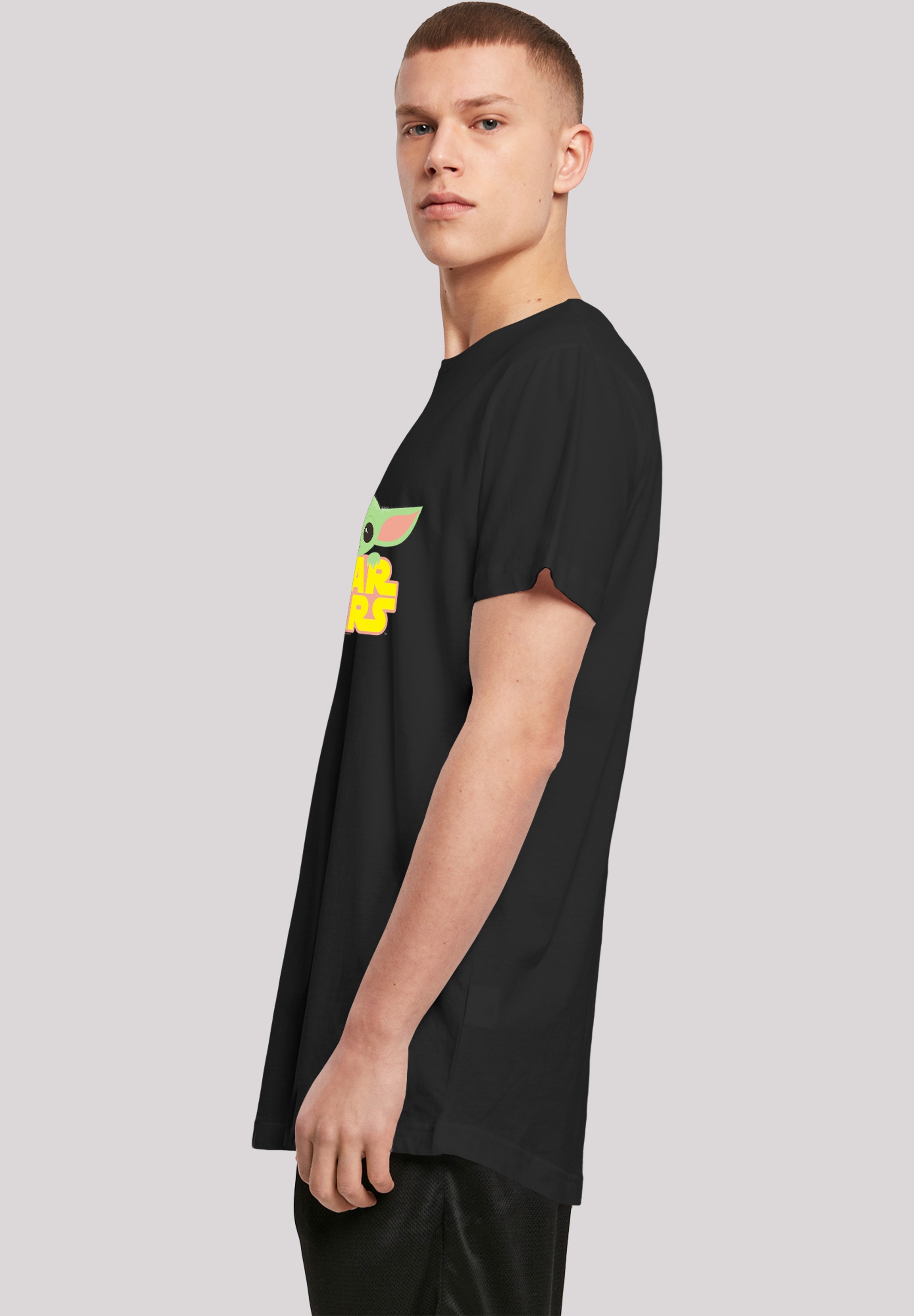 F4NT4STIC T-Shirt »Star Wars Mandalorian Child With«, Herren,Premium Merch,Lang,Longshirt,Bedruckt