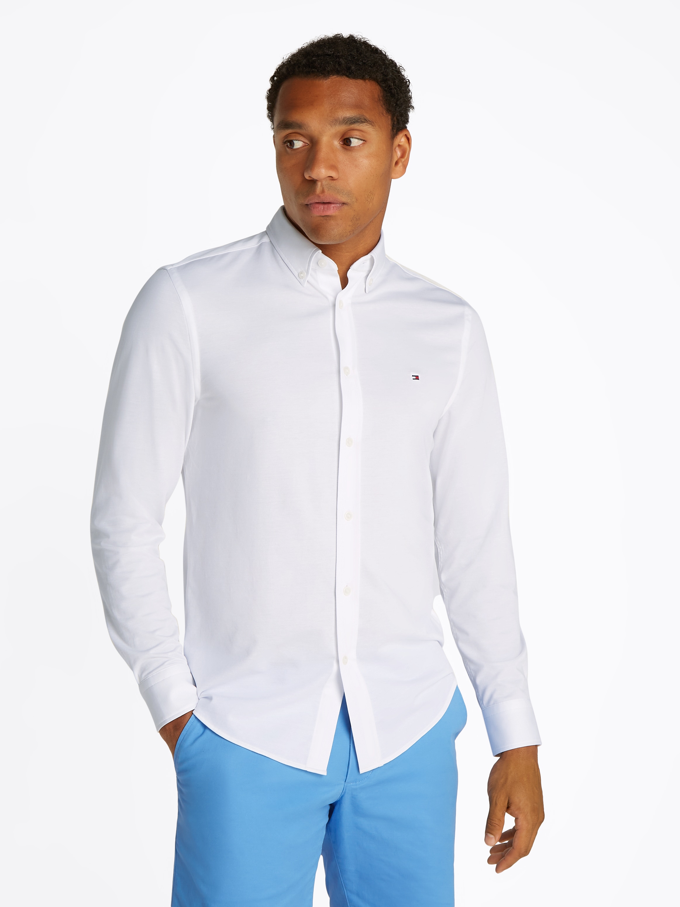 Tommy Hilfiger Langarmhemd "PERFORMANCE TWO TONE SF SHIRT" günstig online kaufen